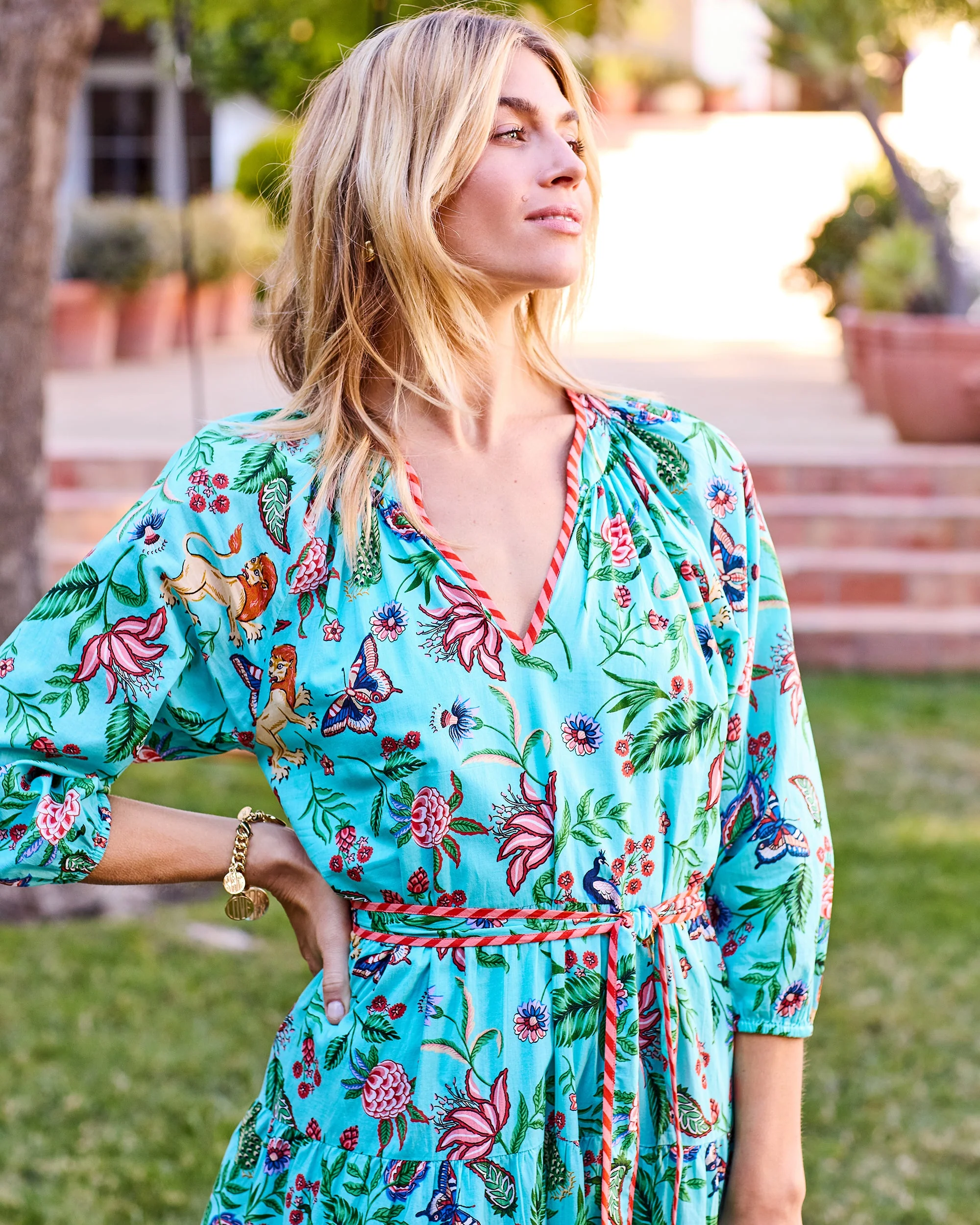 Garden District - Main Street Dress | Caribbean Blue - Image 3