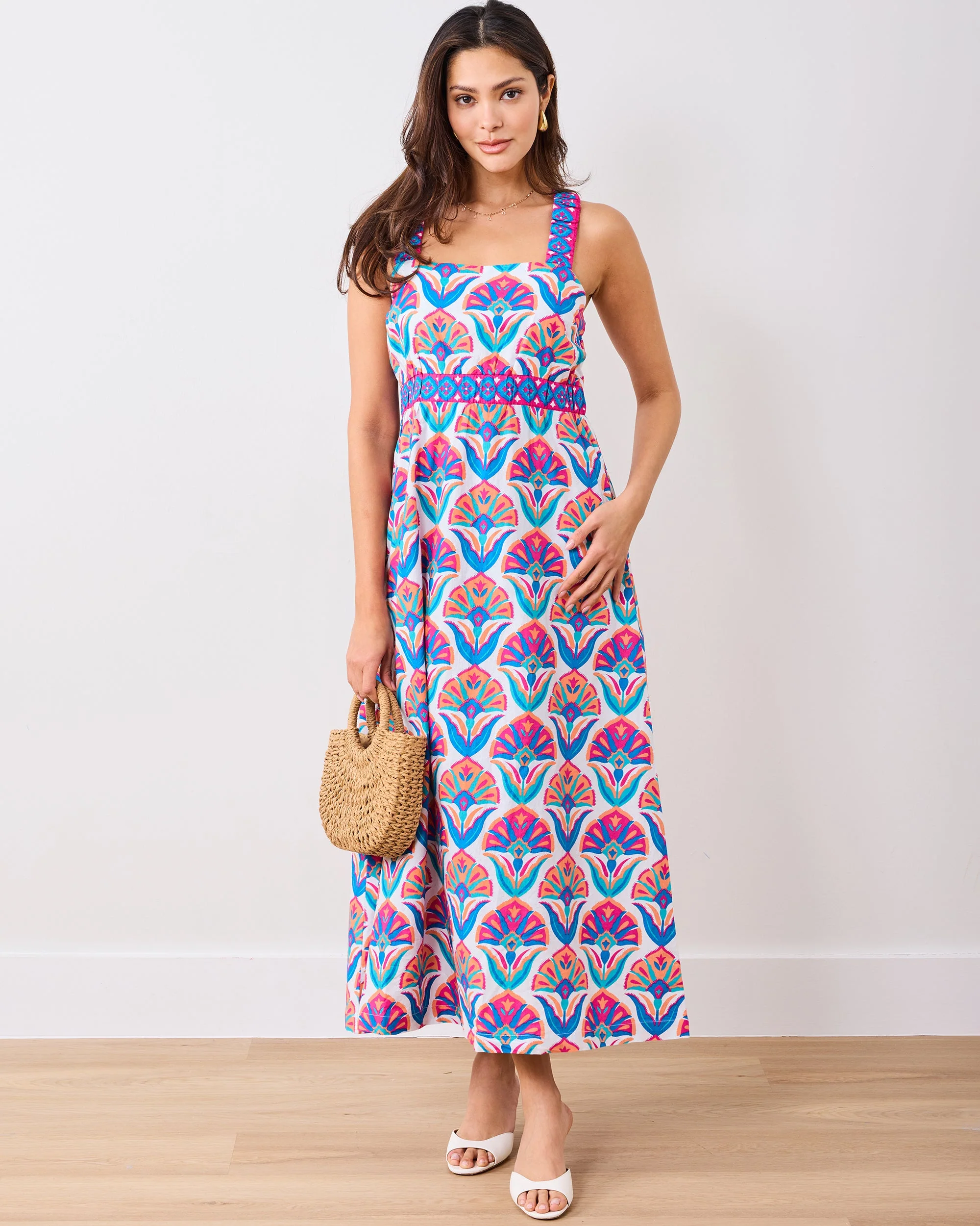 Geo Floral - Coastal Dress | Fuschia Cloud - Image 3