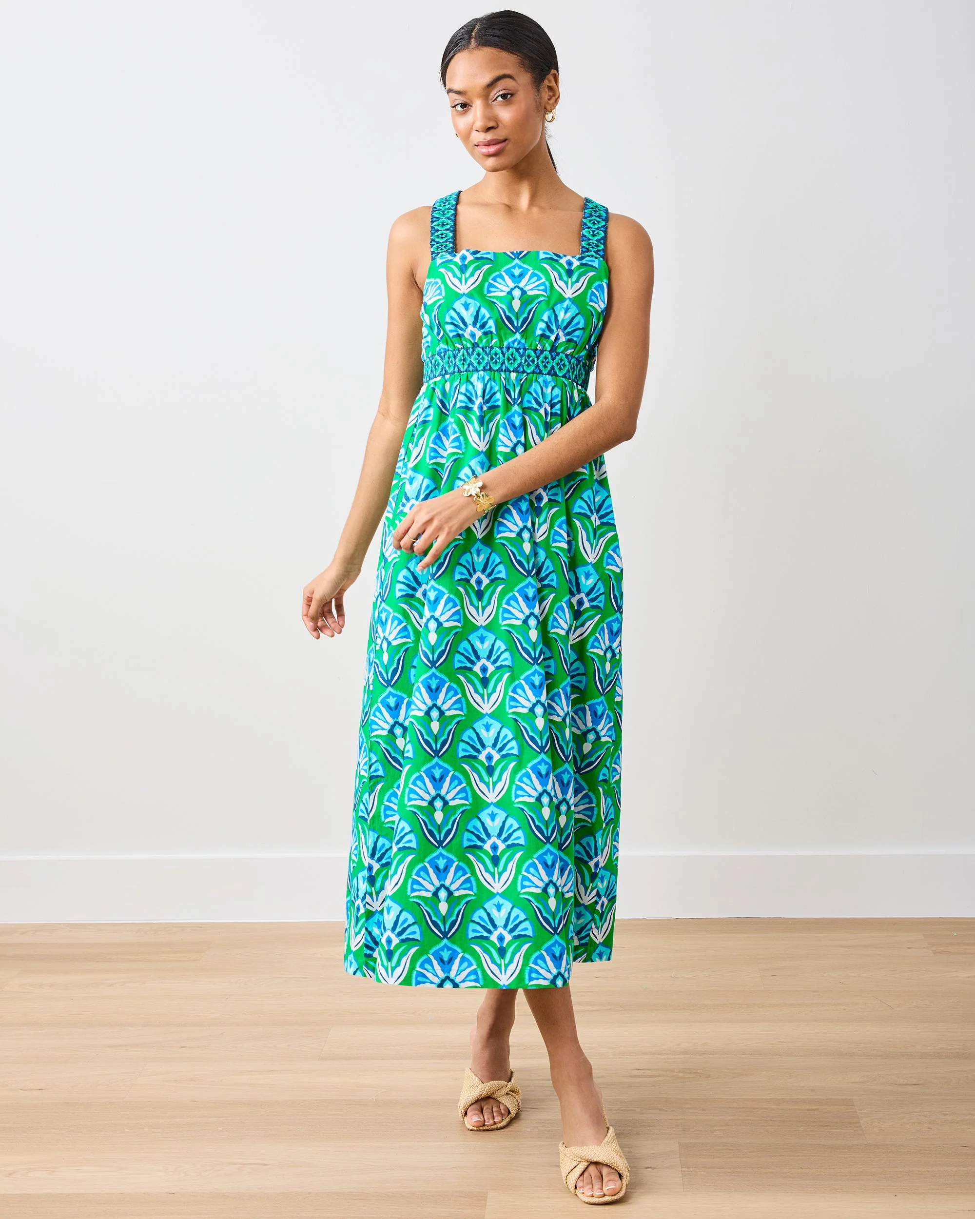 Geo Floral - Coastal Dress | Green Juice - Image 2