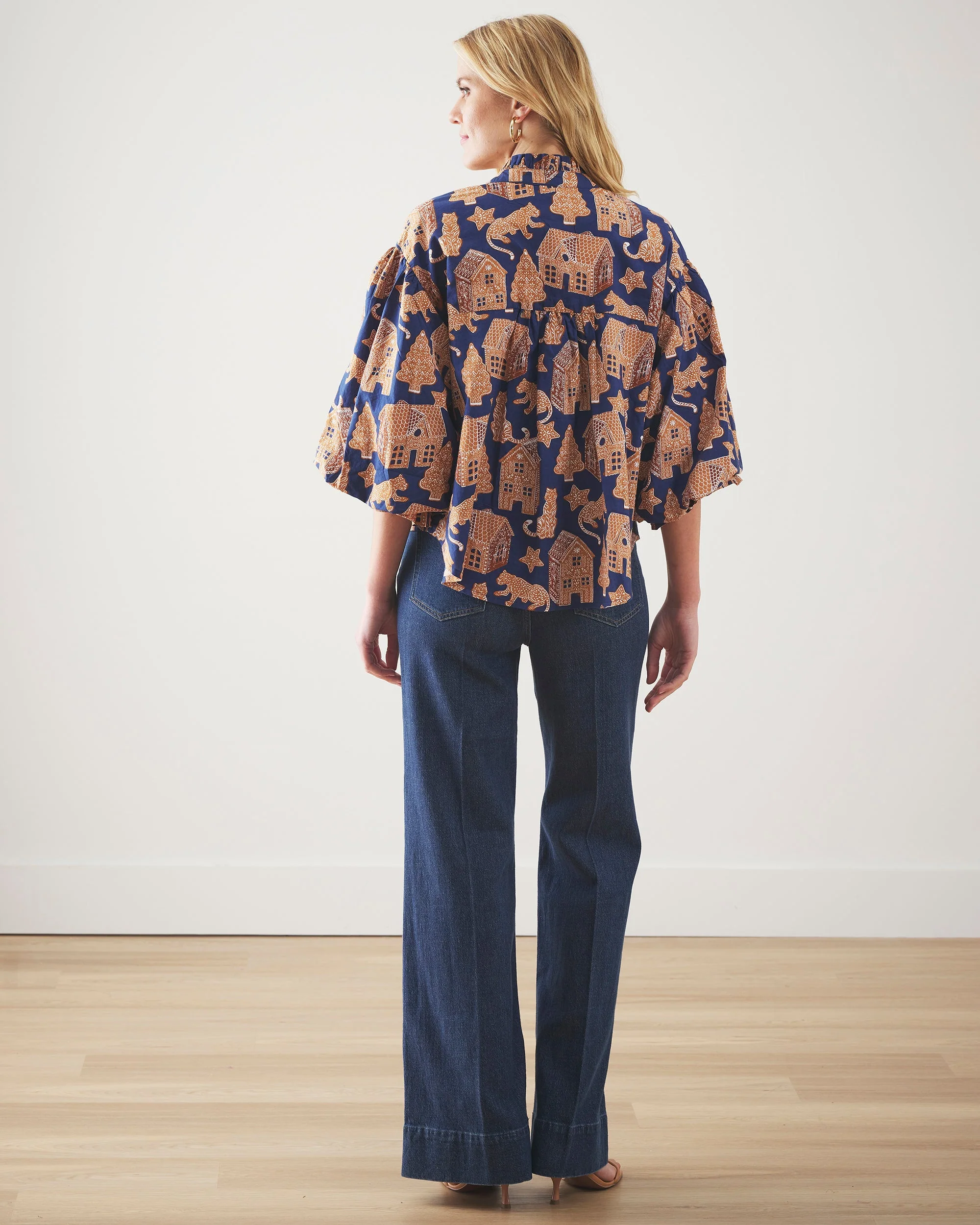 Gingerbread Party - Brentwood Blouse | Classic Navy - Image 5