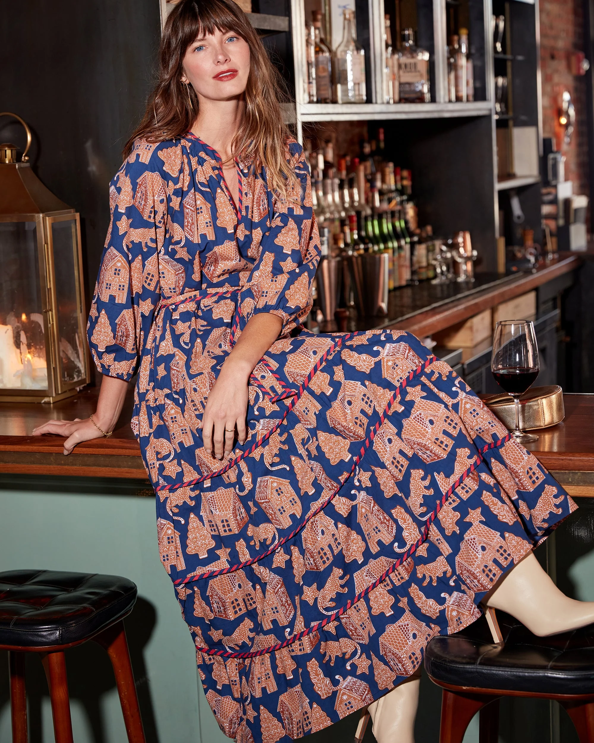 Gingerbread Party - Main Street Dress | Classic Navy - Image 3