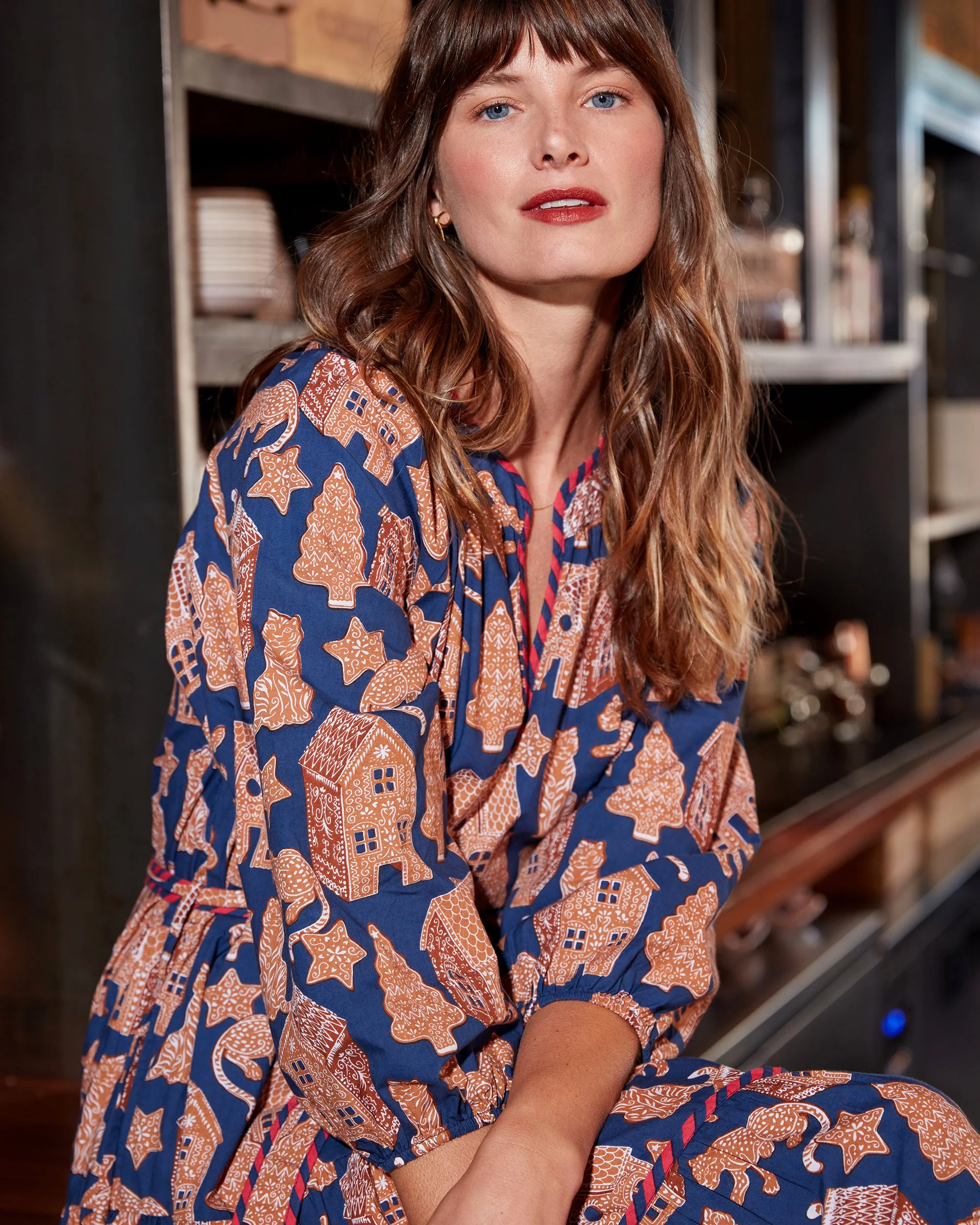 Gingerbread Party - Main Street Dress | Classic Navy - Image 4