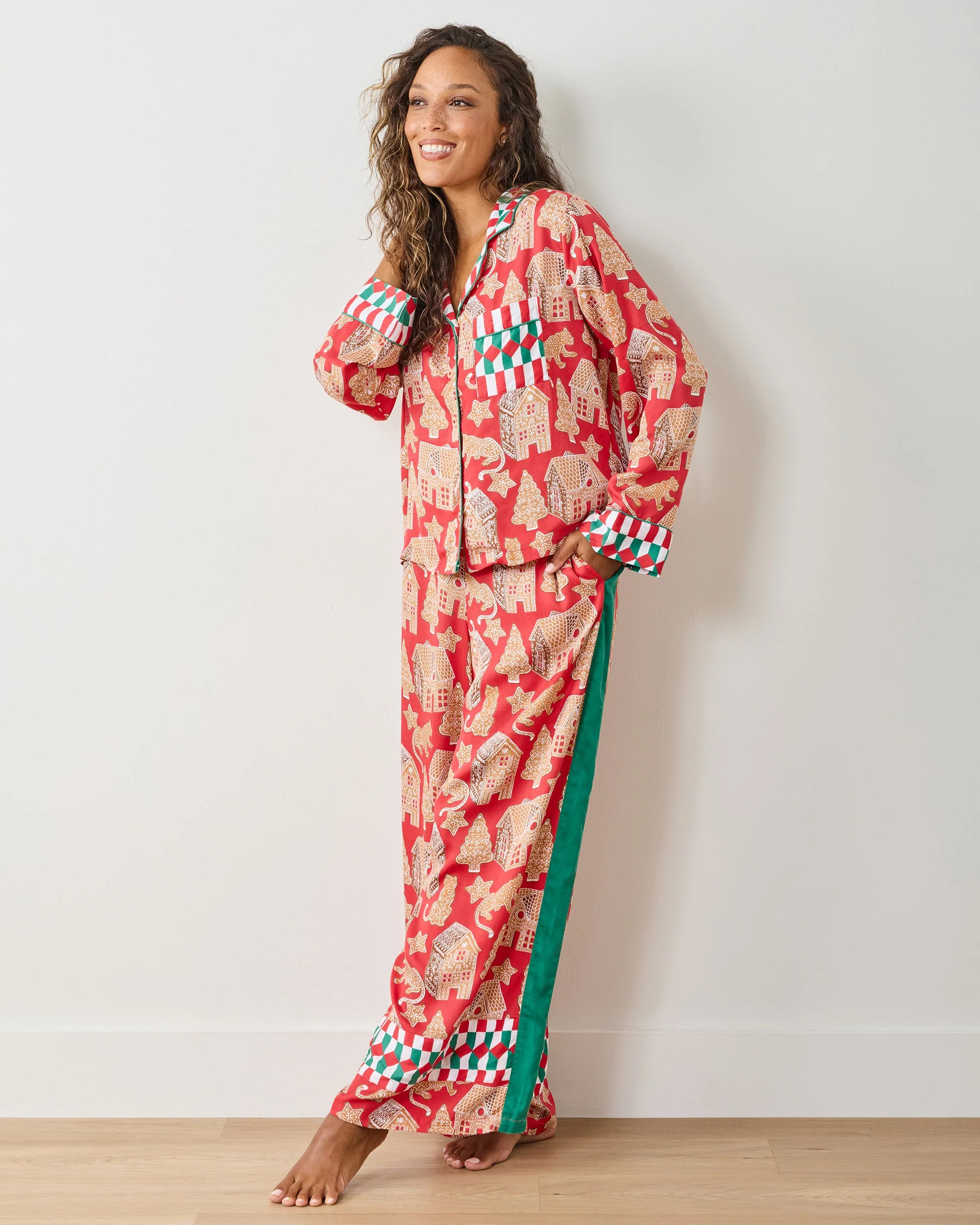Gingerbread Party - Petite Eco Satin Rittenhouse Set | Ruby - Image 2