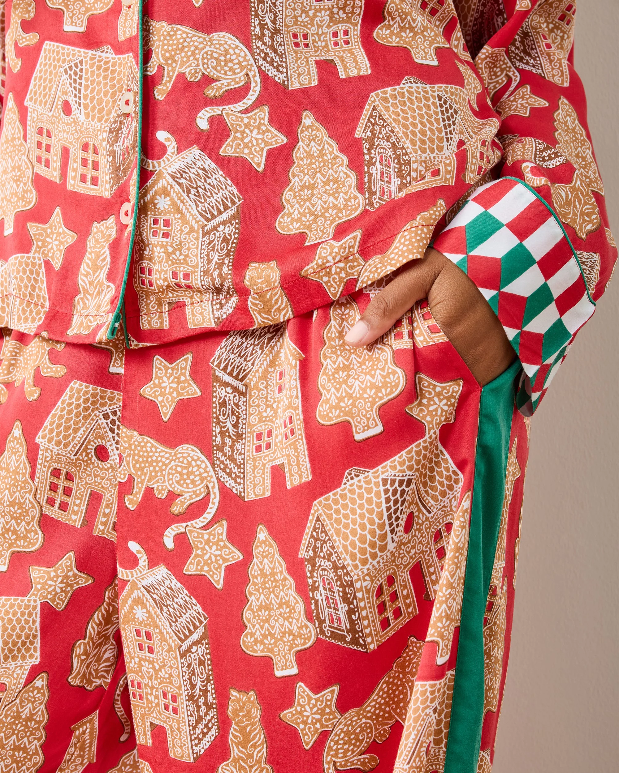 Gingerbread Party - Petite Eco Satin Rittenhouse Set | Ruby - Image 3