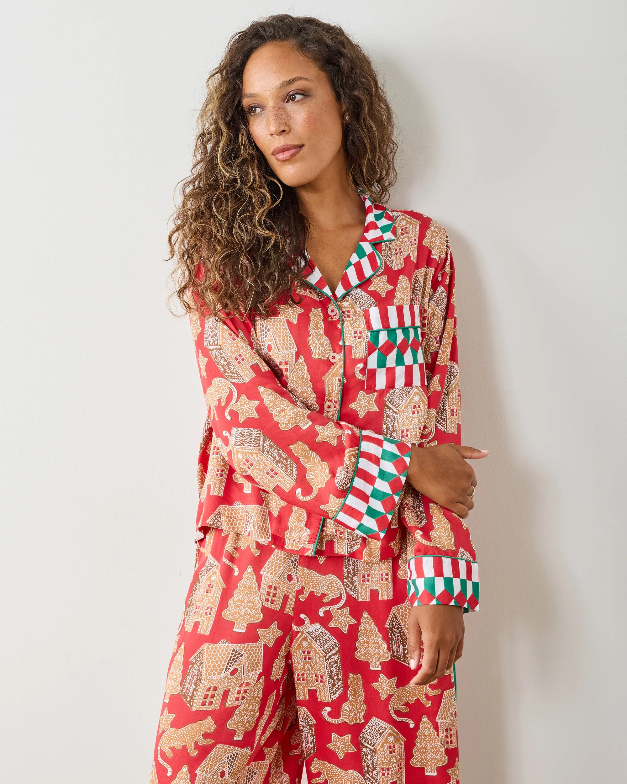 Gingerbread Party - Petite Eco Satin Rittenhouse Set | Ruby - Image 6