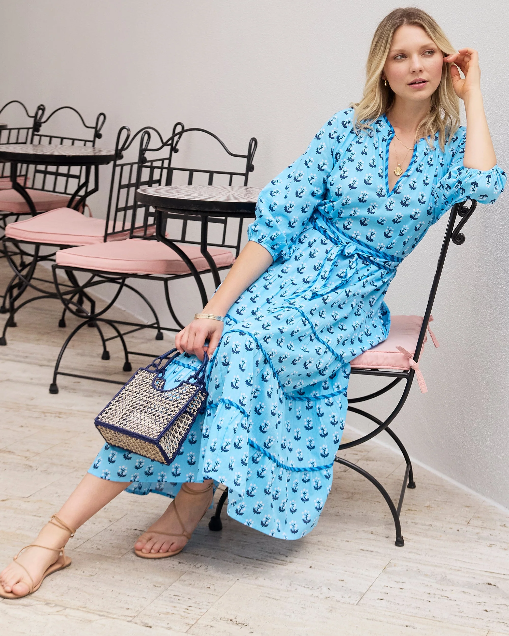 In Bloom - Main Street Dress | Powder Blue - Image 4