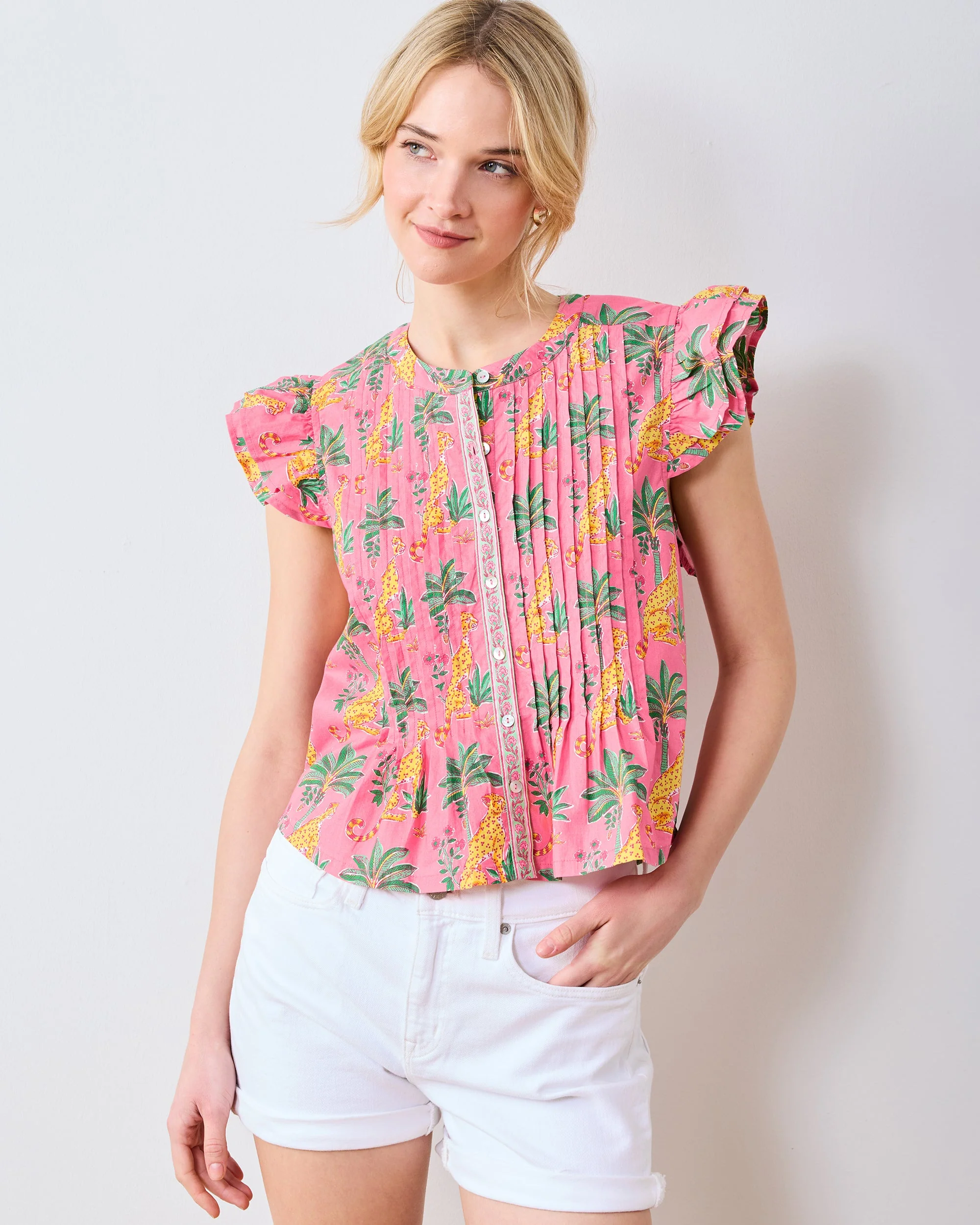 Leopard Mirage - Katie Blouse | Pink Palace - Image 5