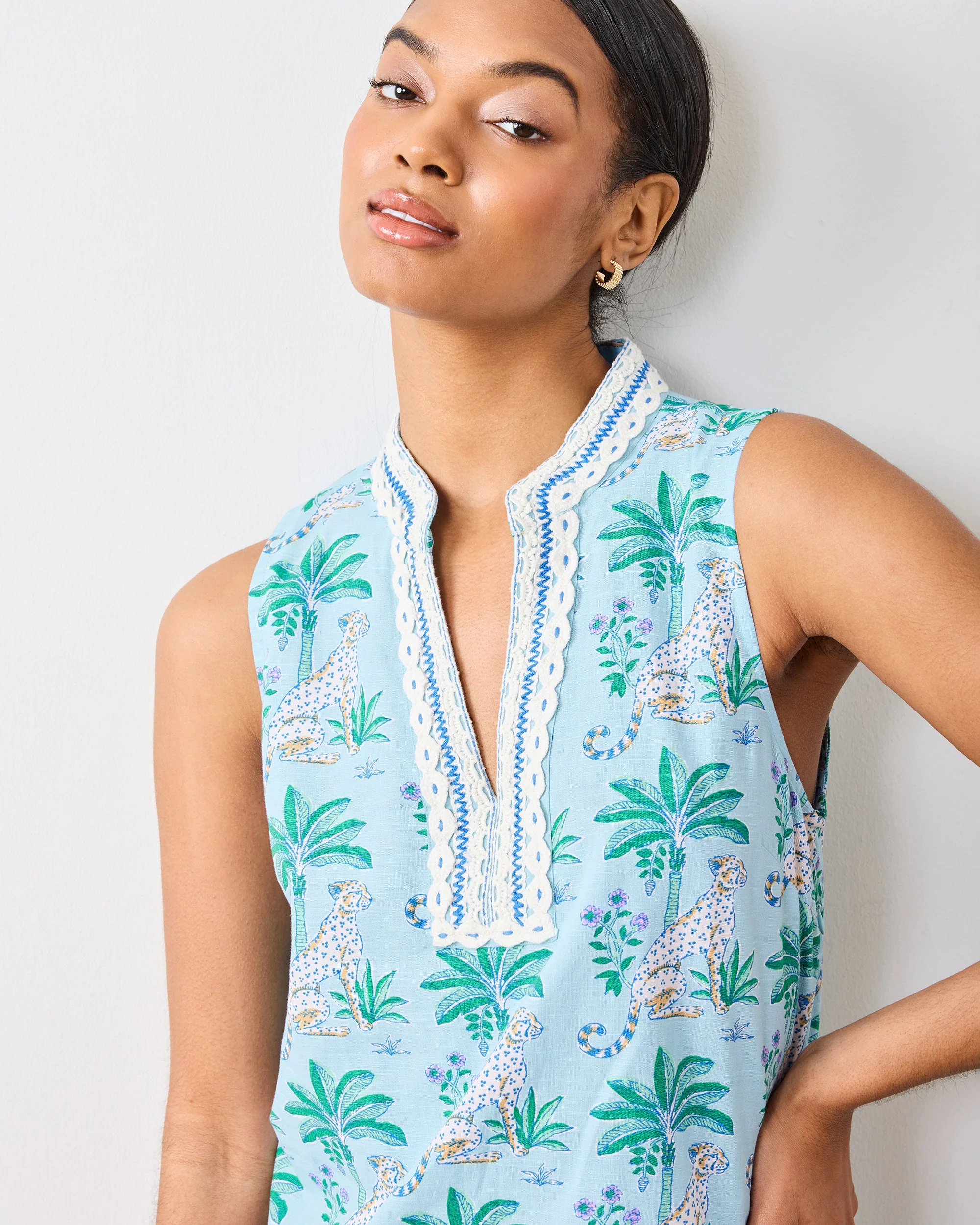 Leopard Mirage - Ocean View Shift Dress | Oasis Sky - Image 2