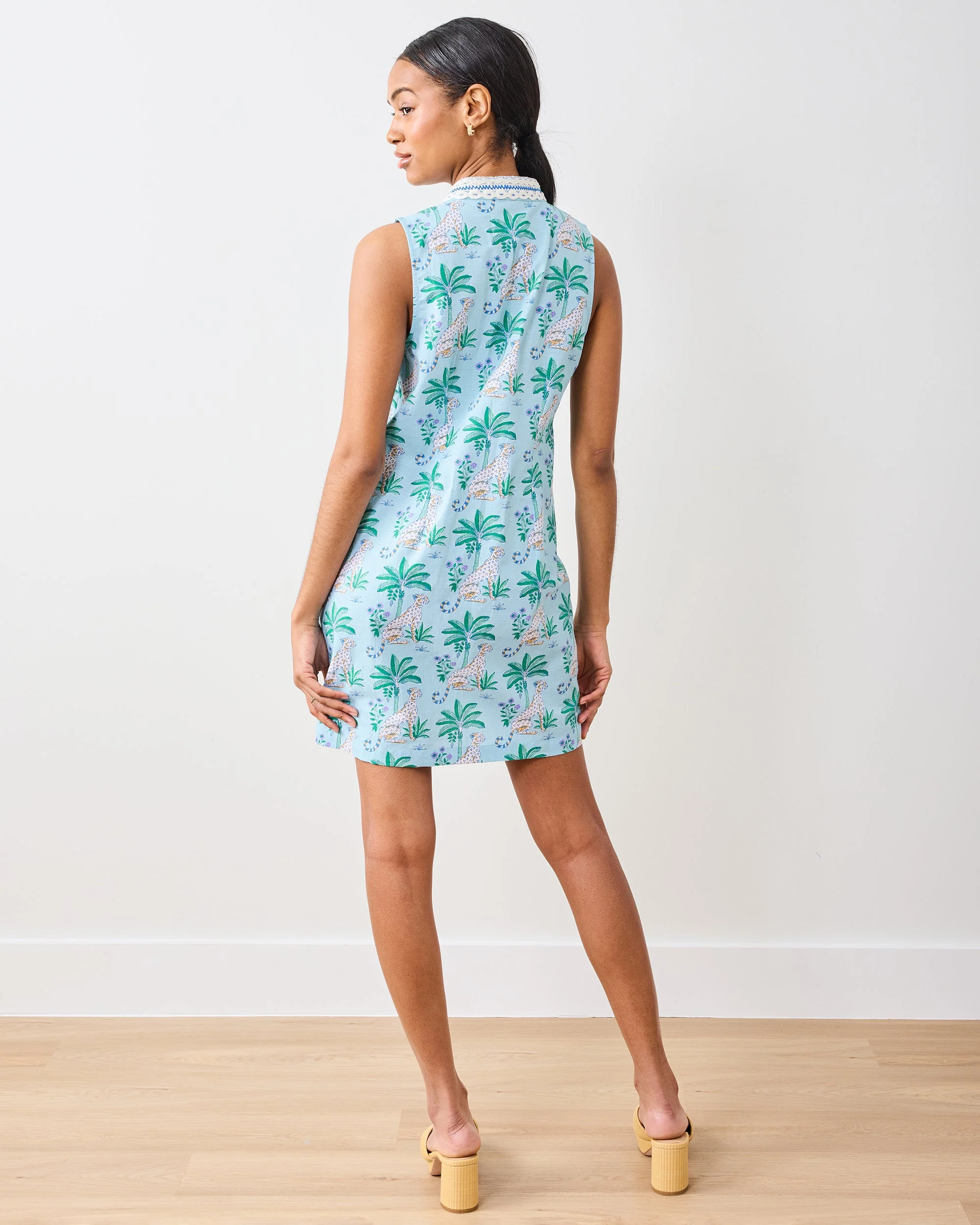 Leopard Mirage - Ocean View Shift Dress | Oasis Sky - Image 4