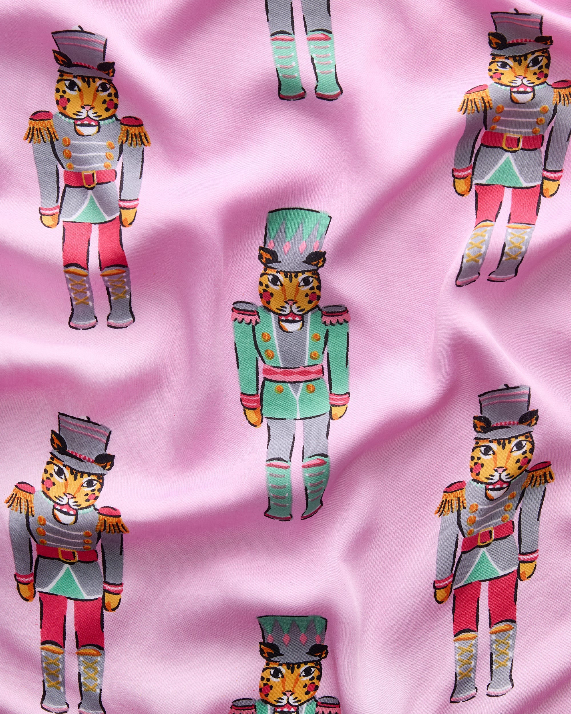 Leopard Nutcrackers - Eco Satin Wildest Dreams Set | Pink Candy Cane - Image 8