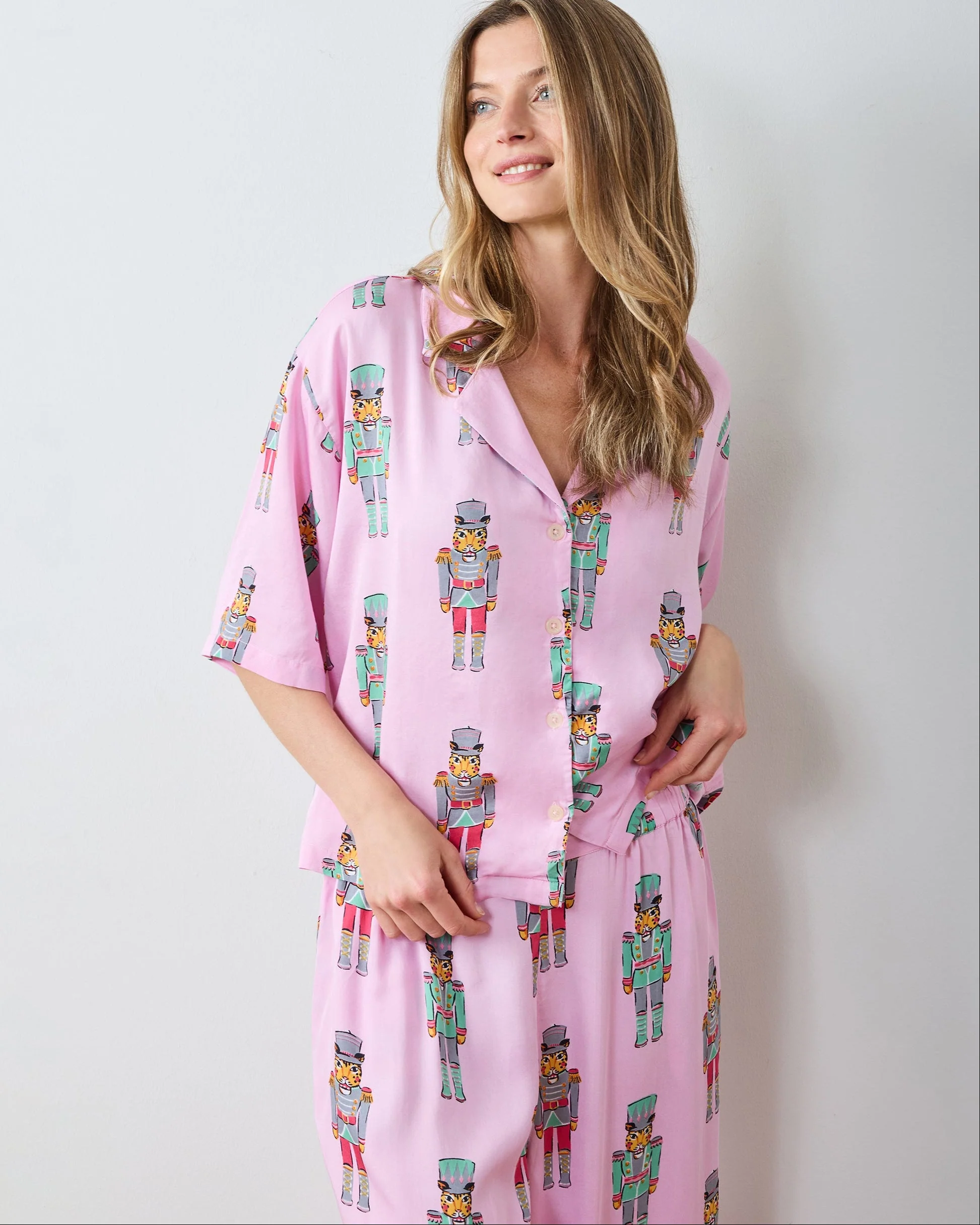Leopard Nutcrackers - Tall Eco Satin Wildest Dreams Set | Pink Candy Cane - Image 5