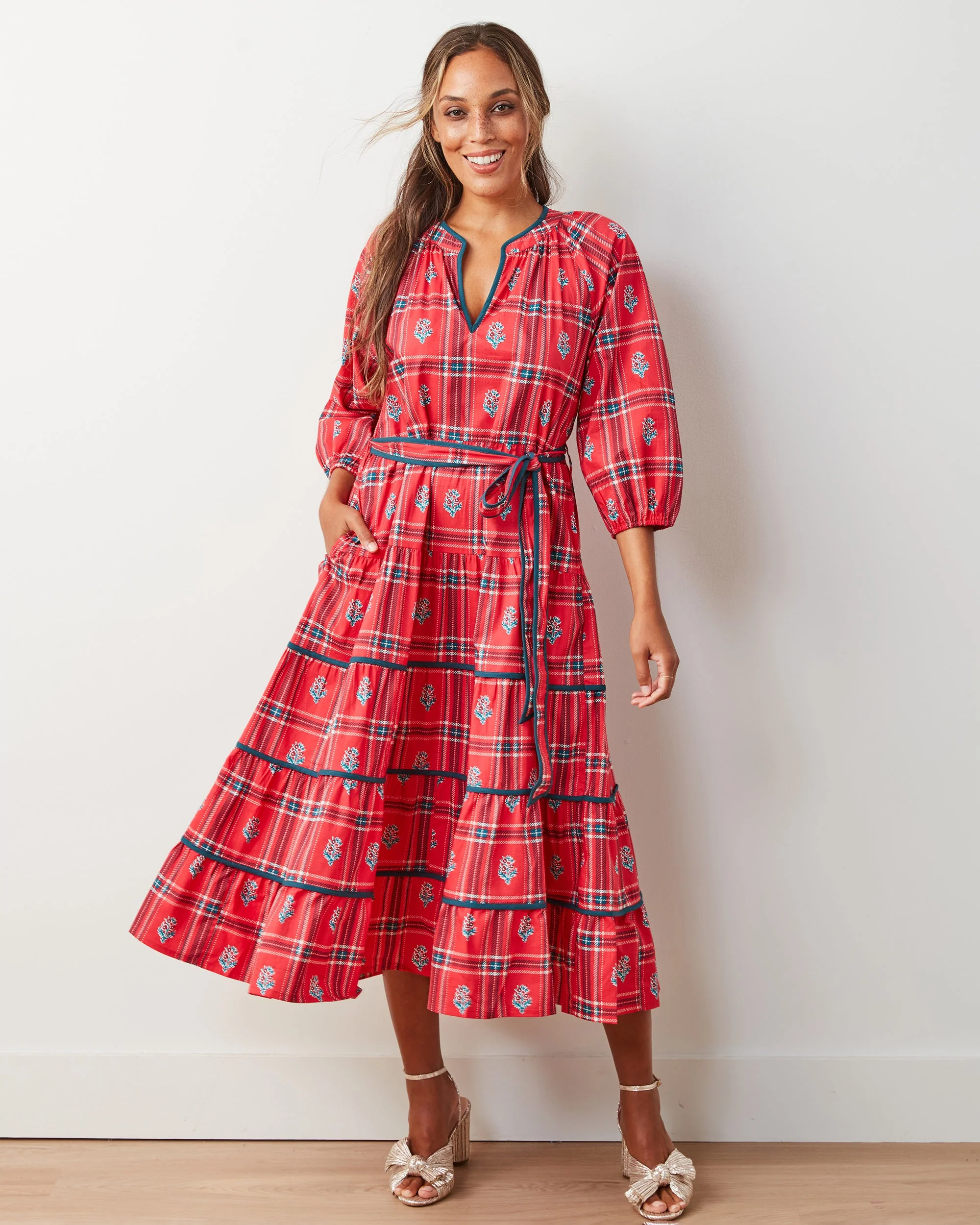 Nostalgia Plaid - Main Street Dress | Joyful Red - Image 2