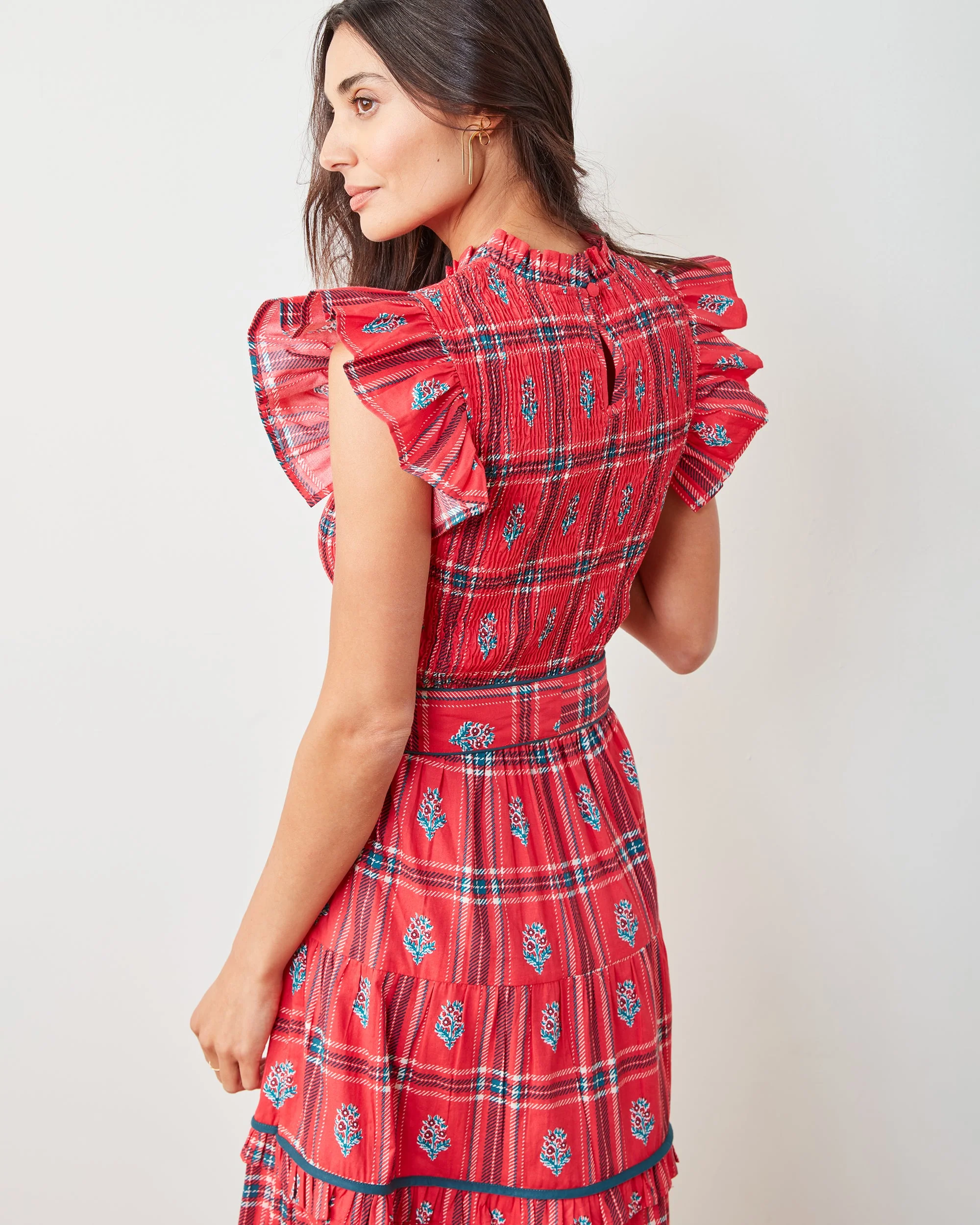 Nostalgia Plaid - Ready to Ruffle Dress | Joyful Red - Image 5