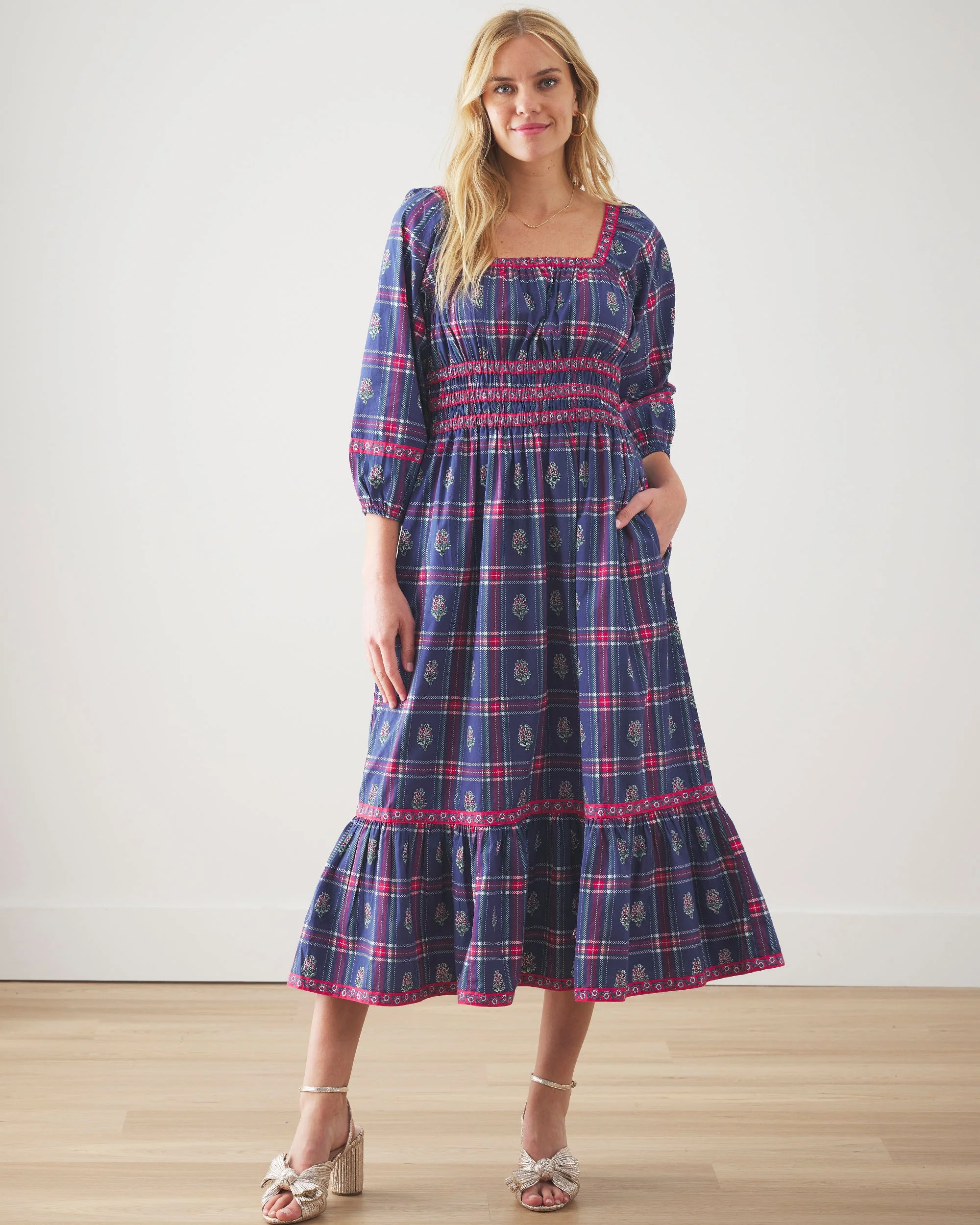 Nostalgia Plaid - Stroll Around Dress | Navy - Image 5