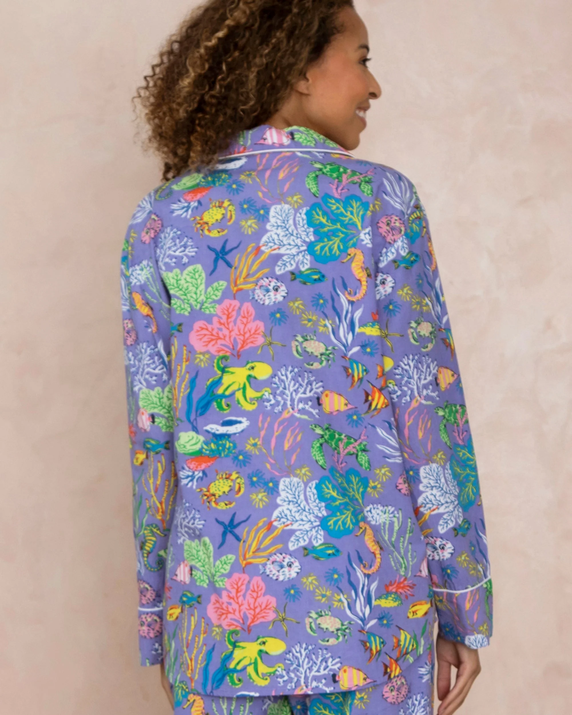 Oceania - Long Sleeve Pajama Top | Lavender - Image 3
