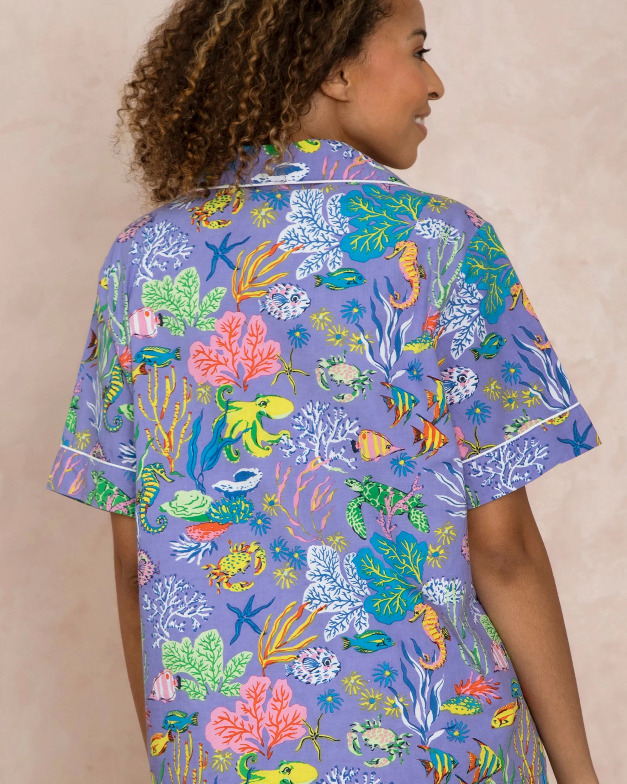 Oceania - Short Sleeve Pajama Top | Lavender - Image 2