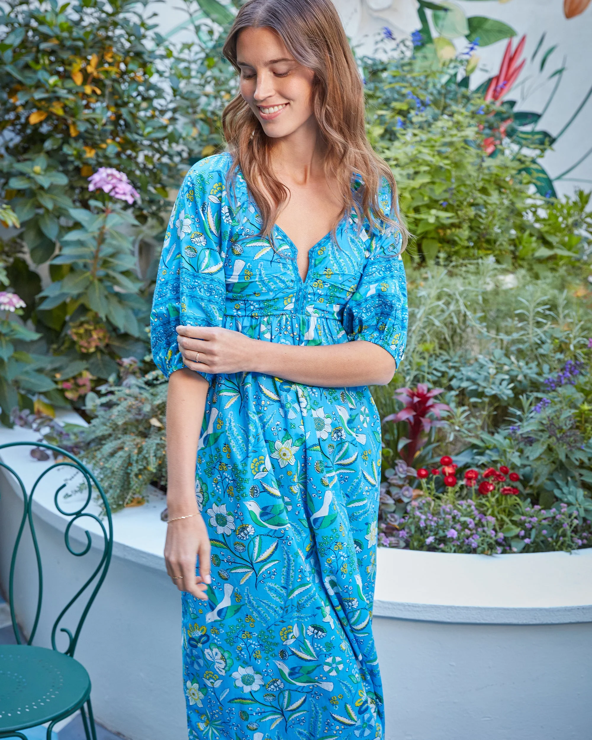 Painter's Garden - Jasmine Dress | Cobalt Blue - Image 2