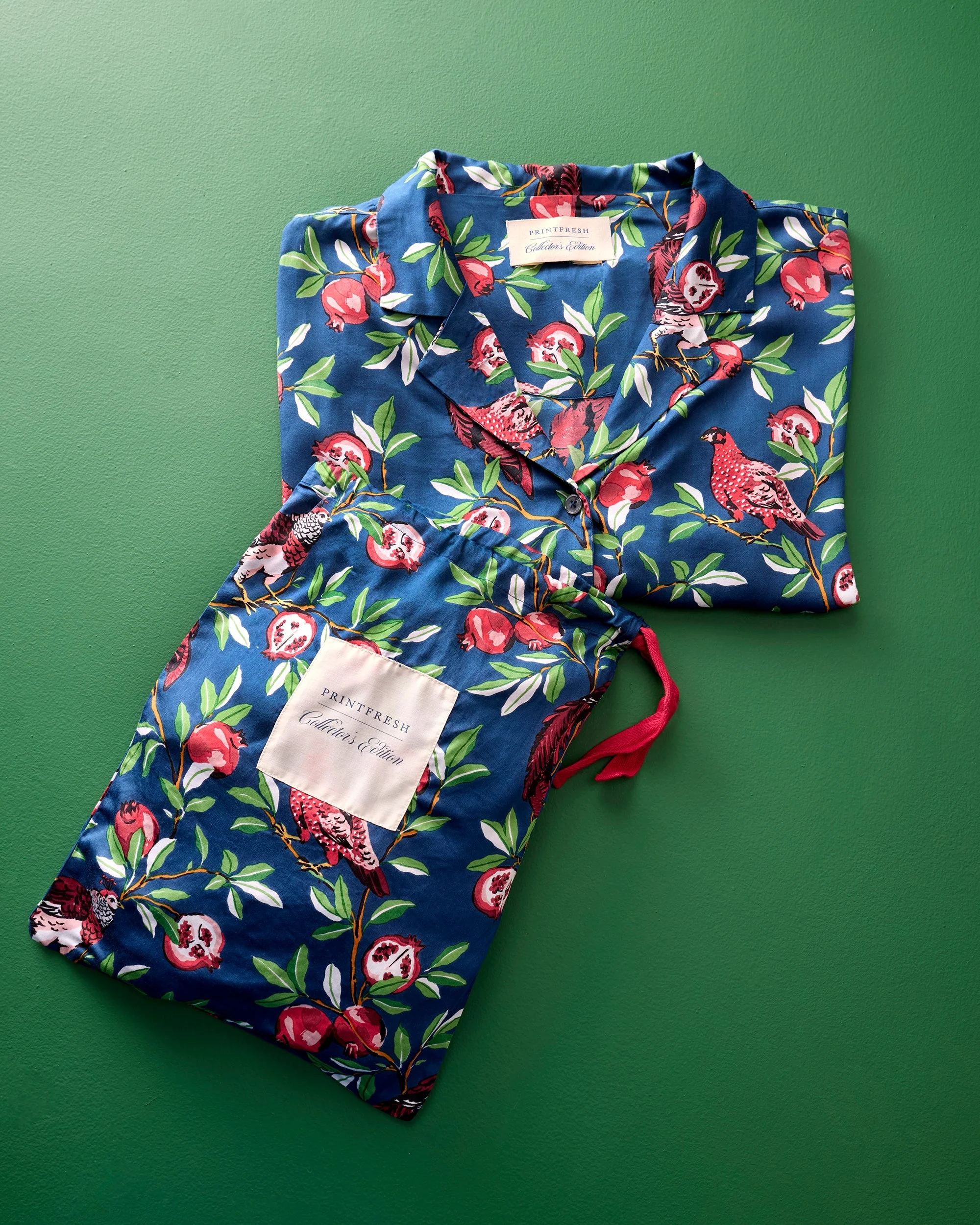 Pomegranate Tree - Eco Satin Wildest Dream Set | Navy - Image 2