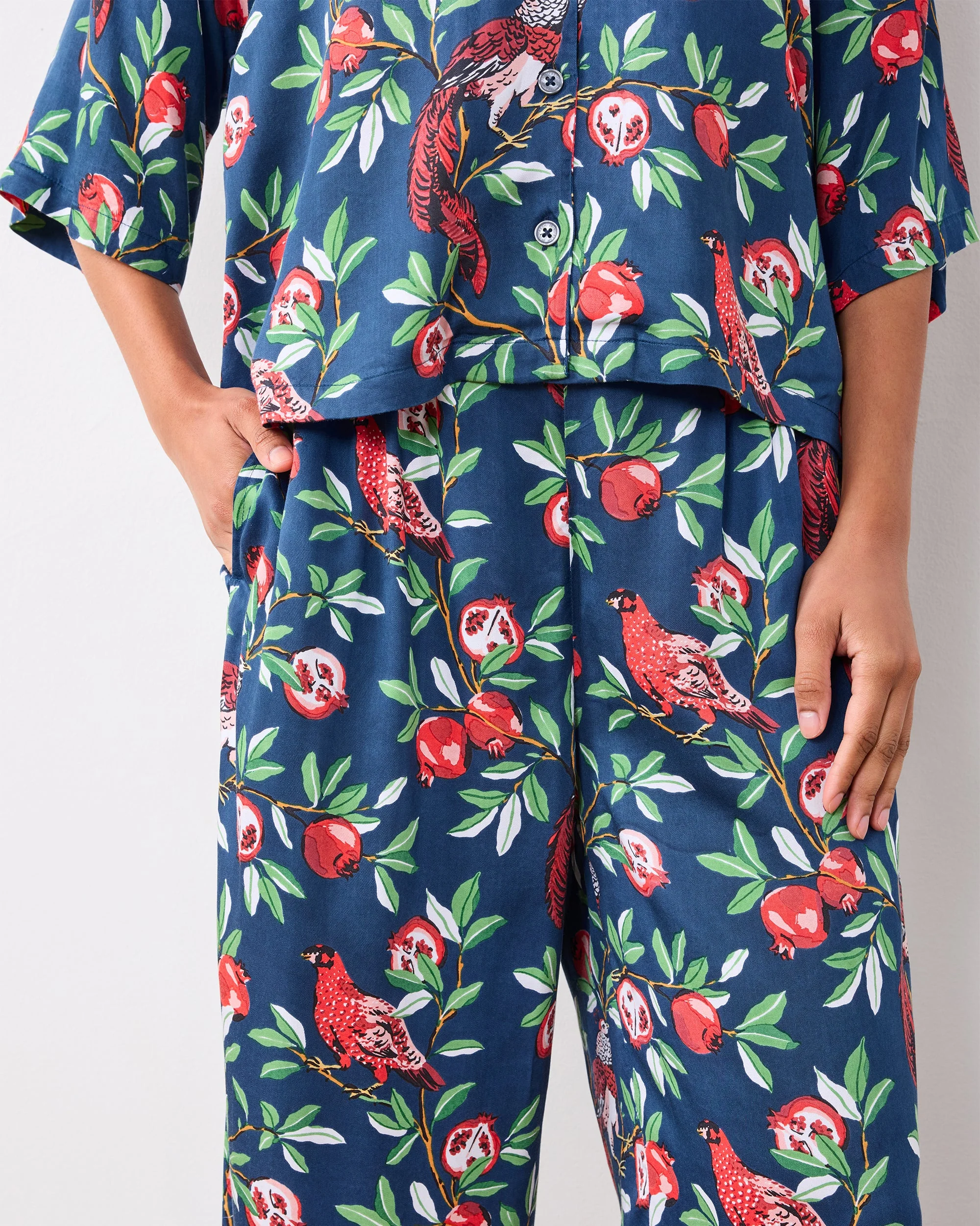 Pomegranate Tree - Eco Satin Wildest Dream Set | Navy - Image 4