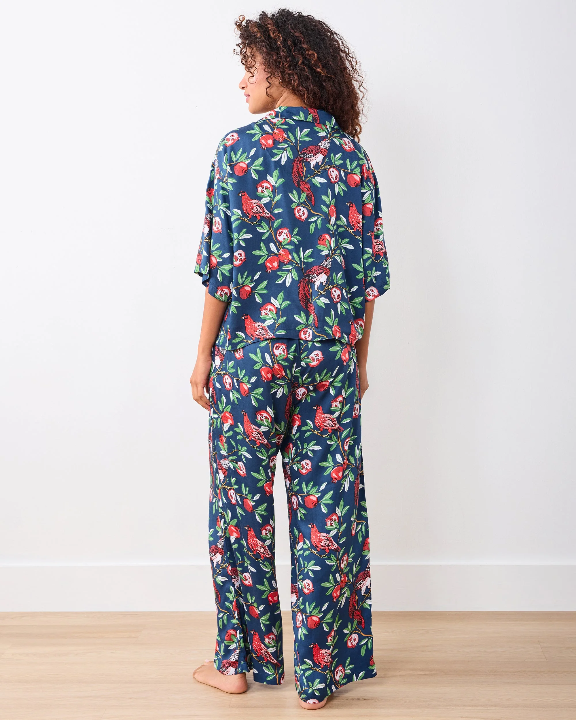 Pomegranate Tree - Eco Satin Wildest Dream Set | Navy - Image 6