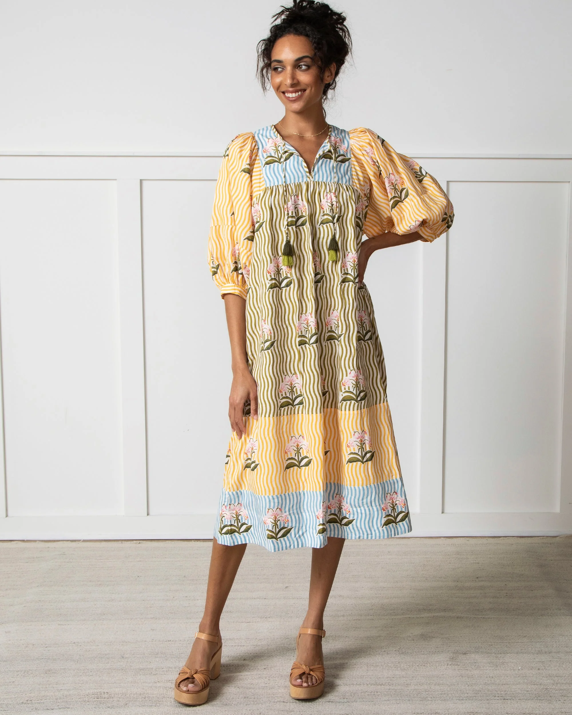 Printfresh + Lars Handpicked - Flower Charmer Midi Dress | Greenhouse