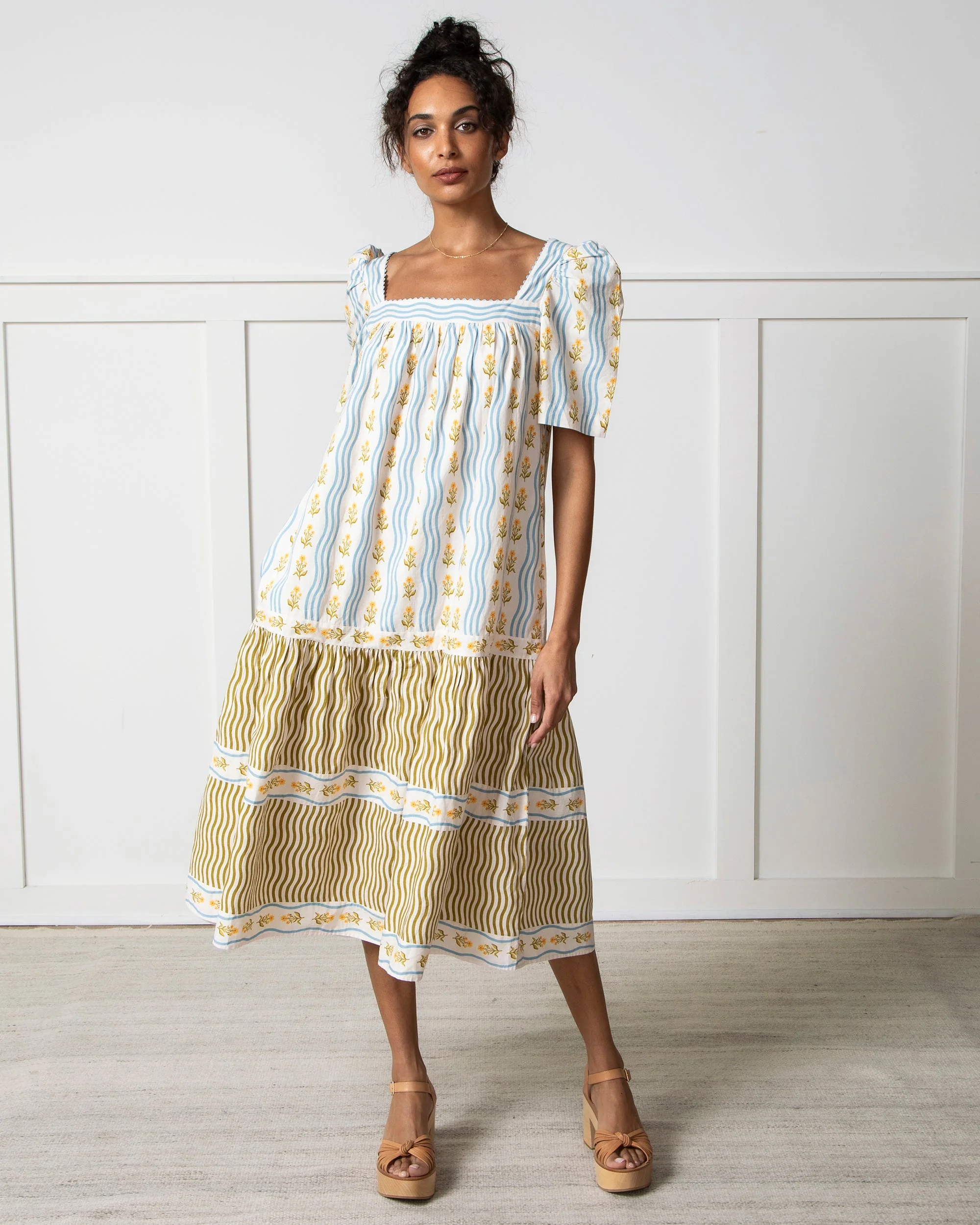 Printfresh + Lars Trimmed & Pruned - Gracious Gardener Midi Dress | Teacup - Image 2