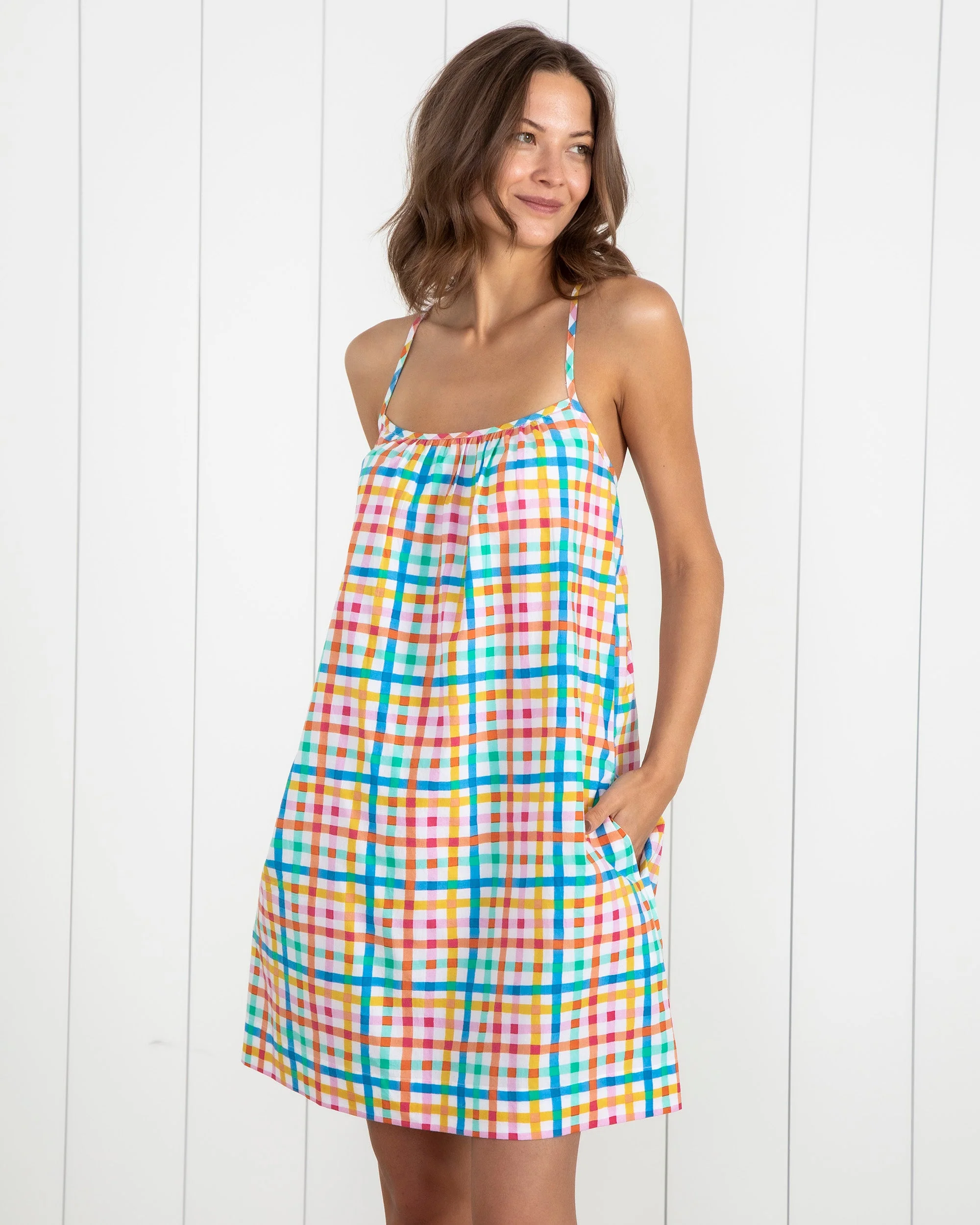 Printfresh + Oh Joy! - Plaid Picnic - Cami Nightgown | Citrus Squeeze - Image 5