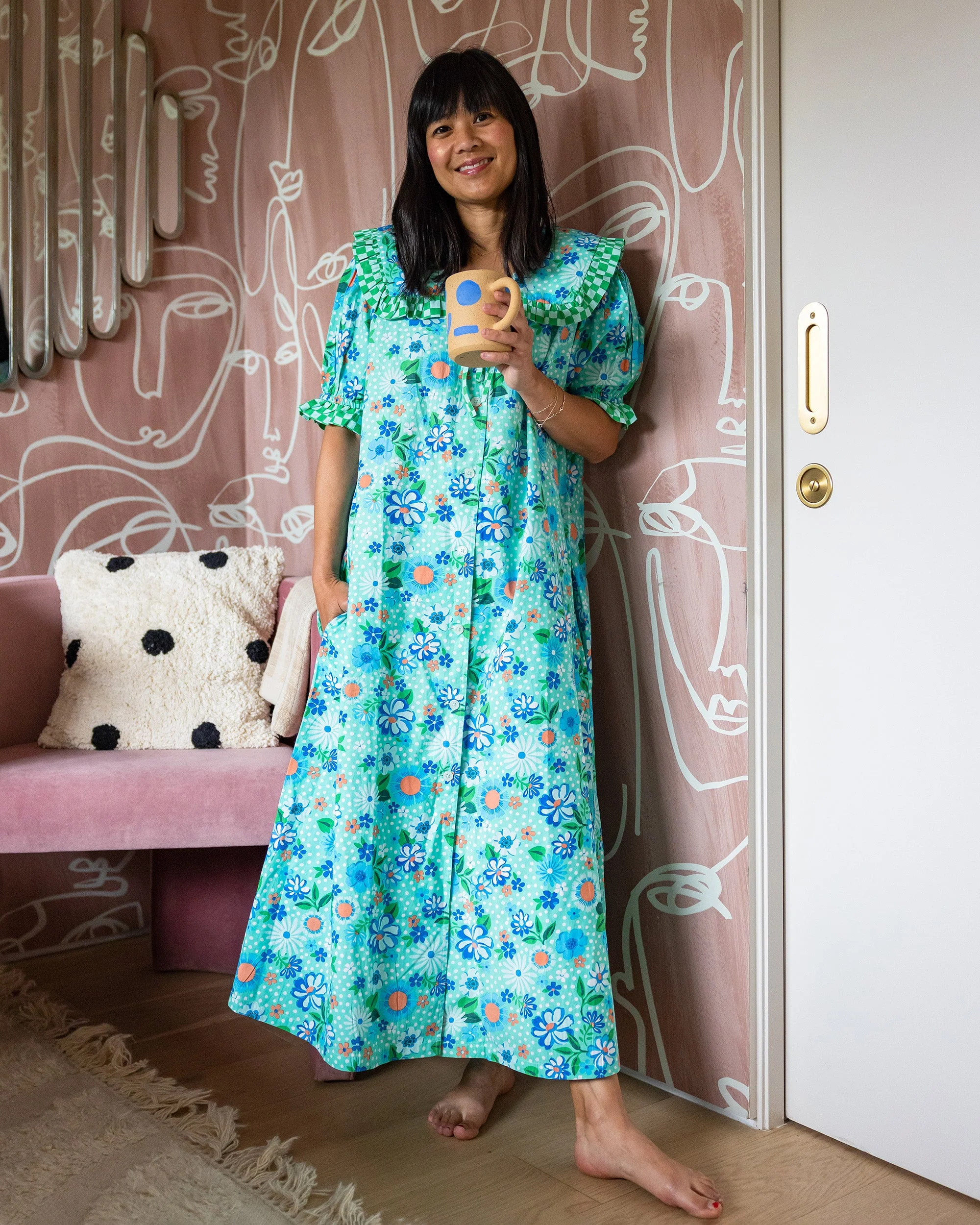 Printfresh + Oh Joy! - Posh Petals - Nostalgia Nightgown | Spearmint - Image 2