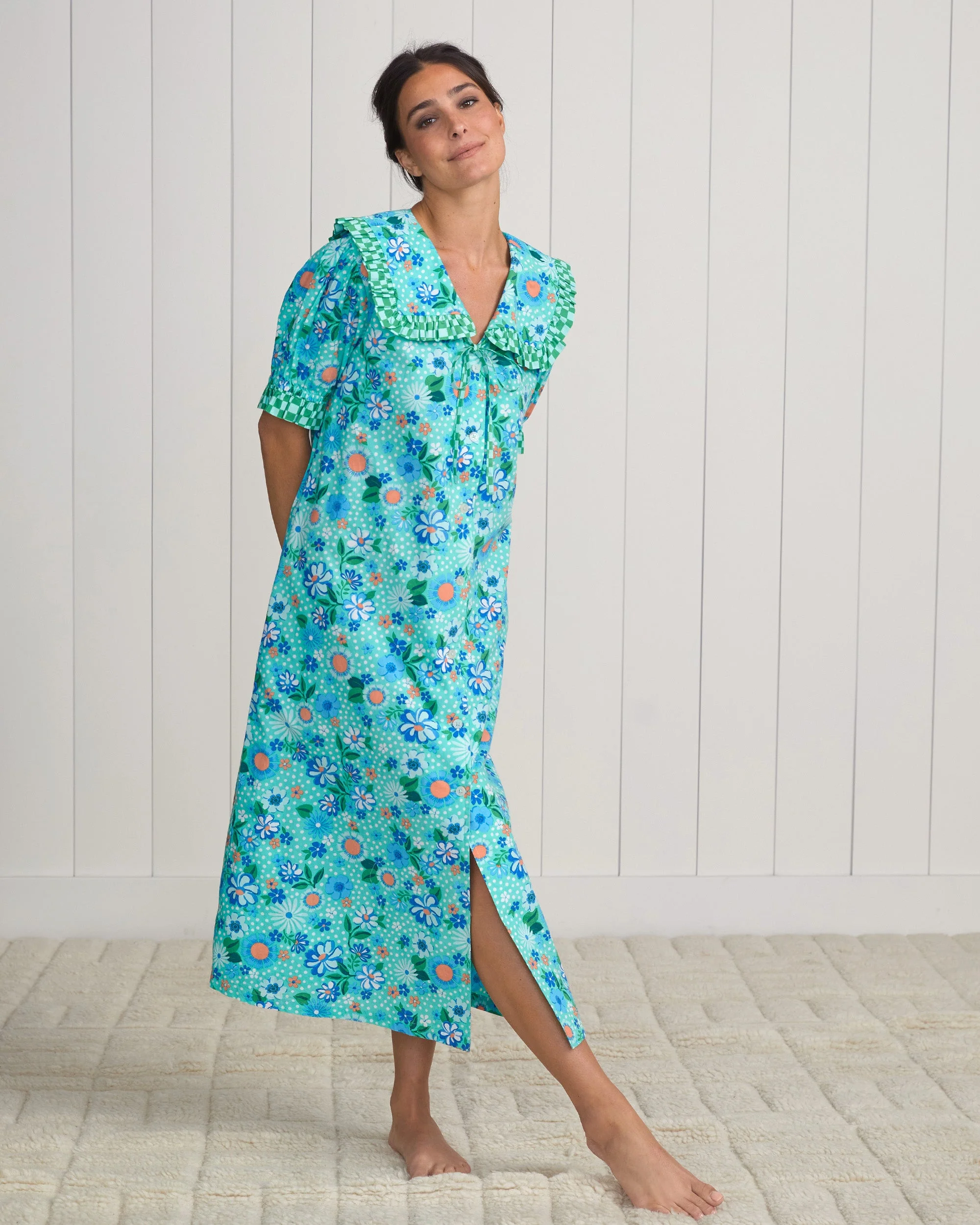 Printfresh + Oh Joy! - Posh Petals - Nostalgia Nightgown | Spearmint - Image 3