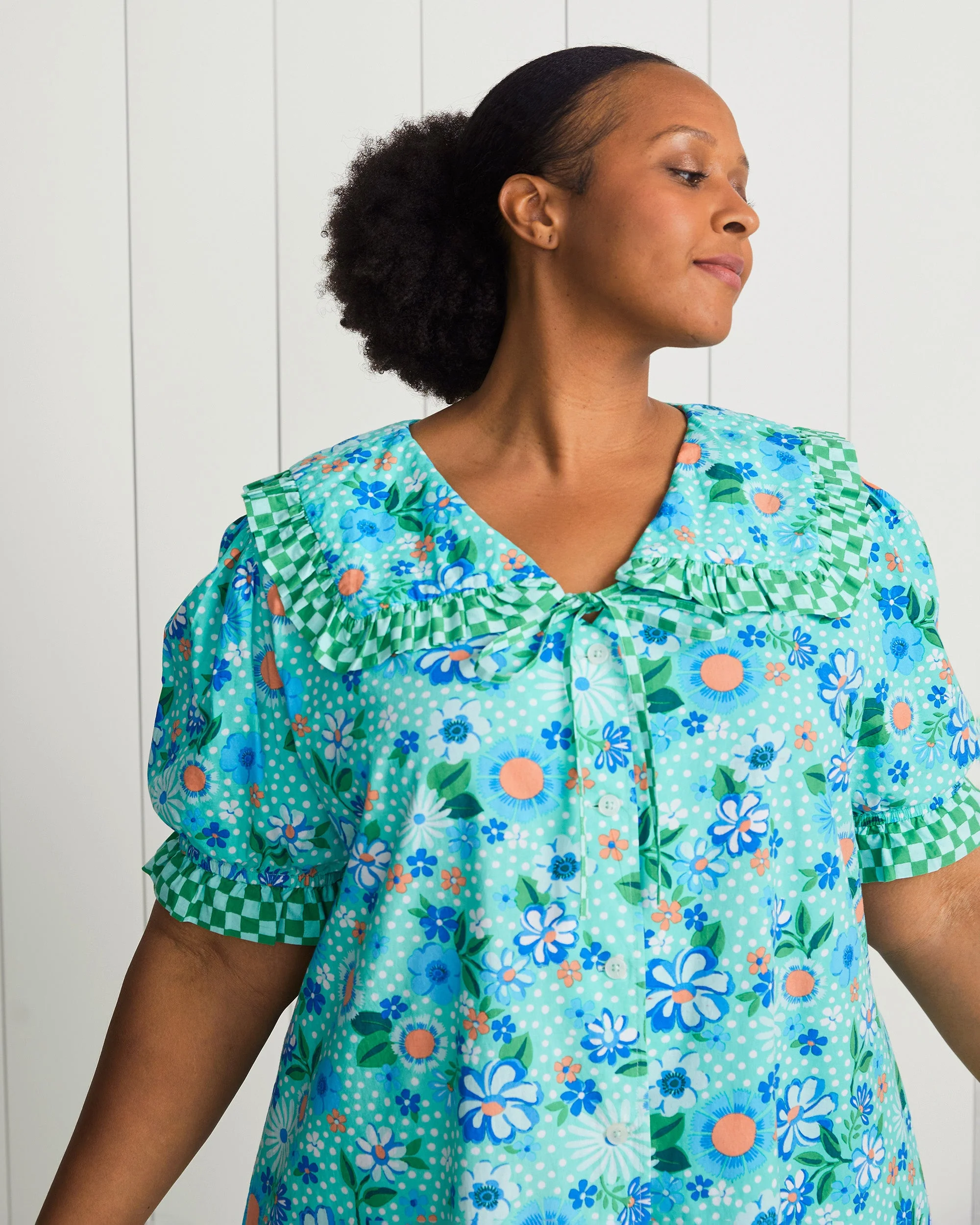 Printfresh + Oh Joy! - Posh Petals - Nostalgia Nightgown | Spearmint - Image 5