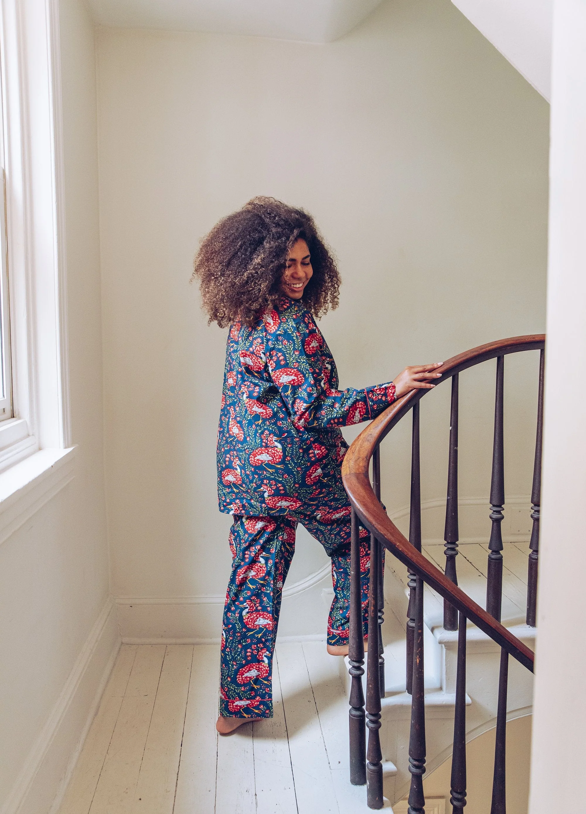 Queen Lotus - Long PJ Set | Indigo - Image 3