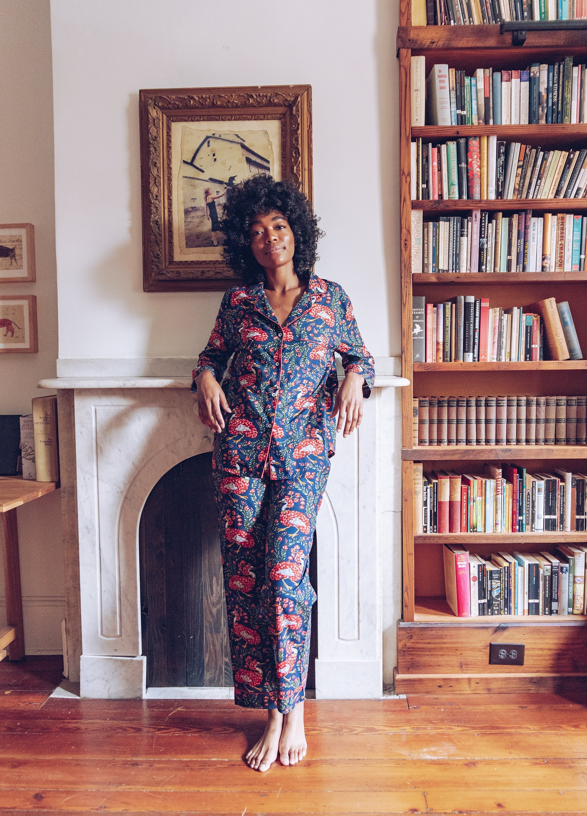 Queen Lotus - Long PJ Set | Indigo - Image 6