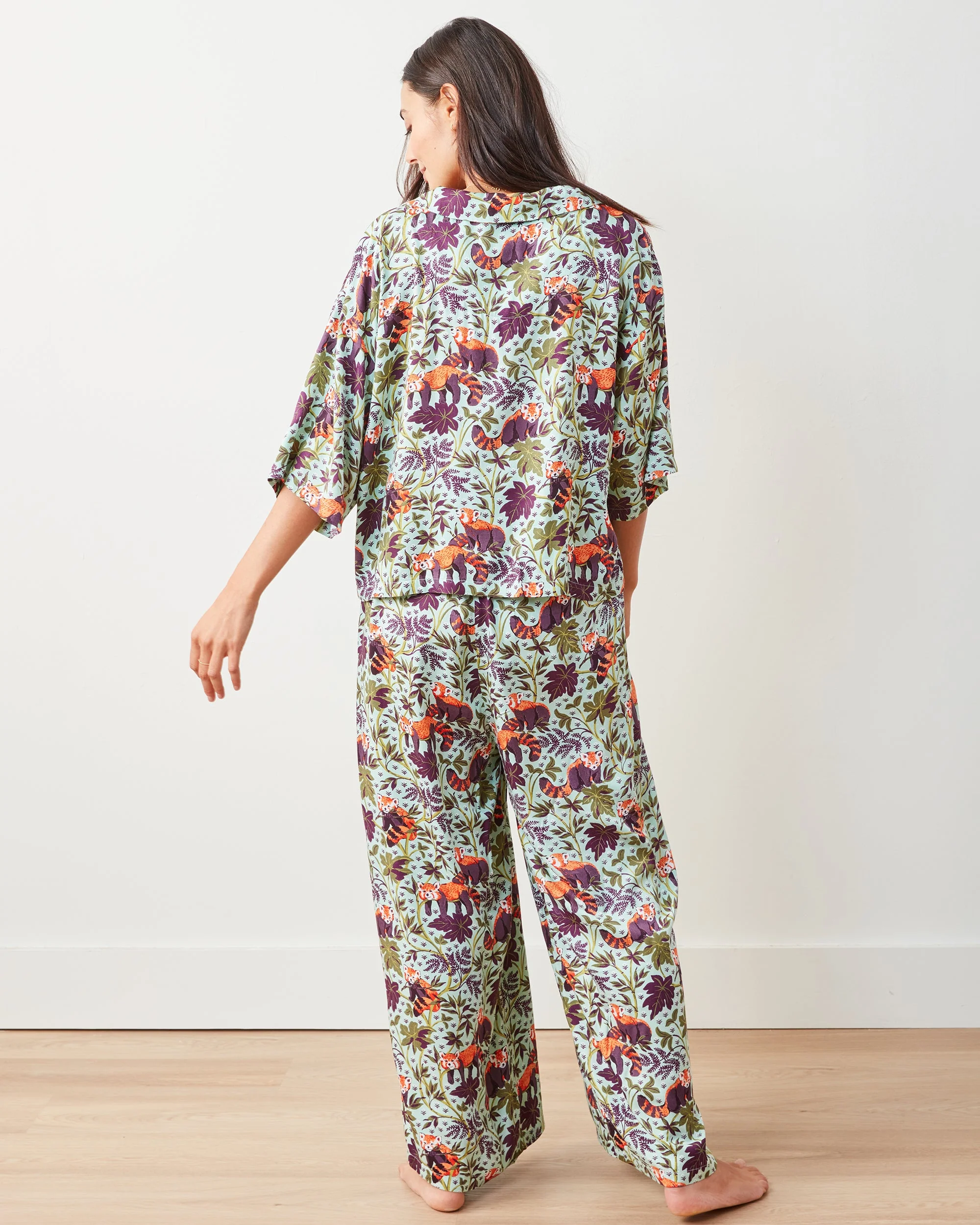 Red Pandas - Eco Satin Wildest Dreams Set | Soft Mint - Image 4