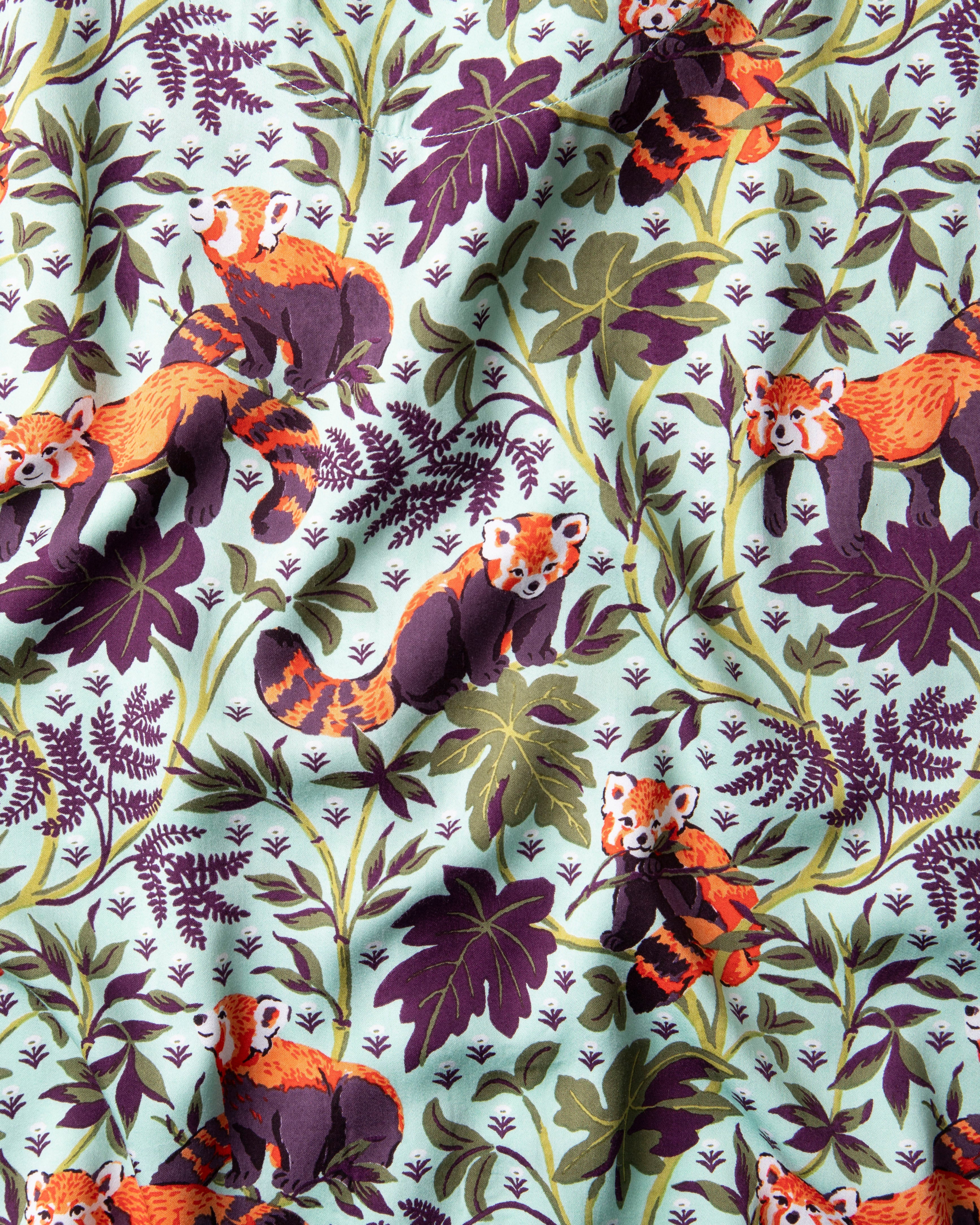 Red Pandas - Eco Satin Wildest Dreams Set | Soft Mint - Image 6