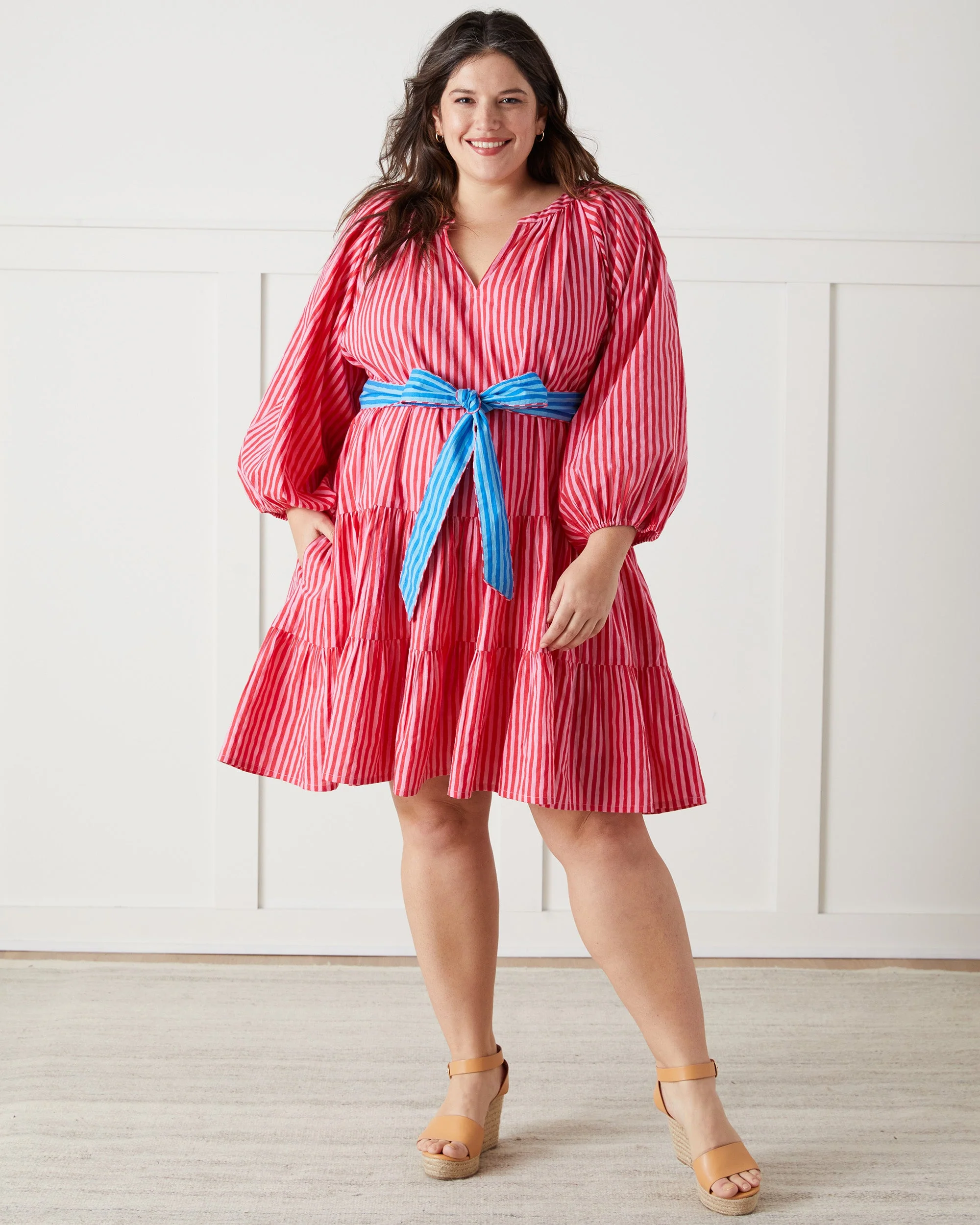 Seaside Stripes - Dockside Date Dress | Peach Cobbler - Image 3