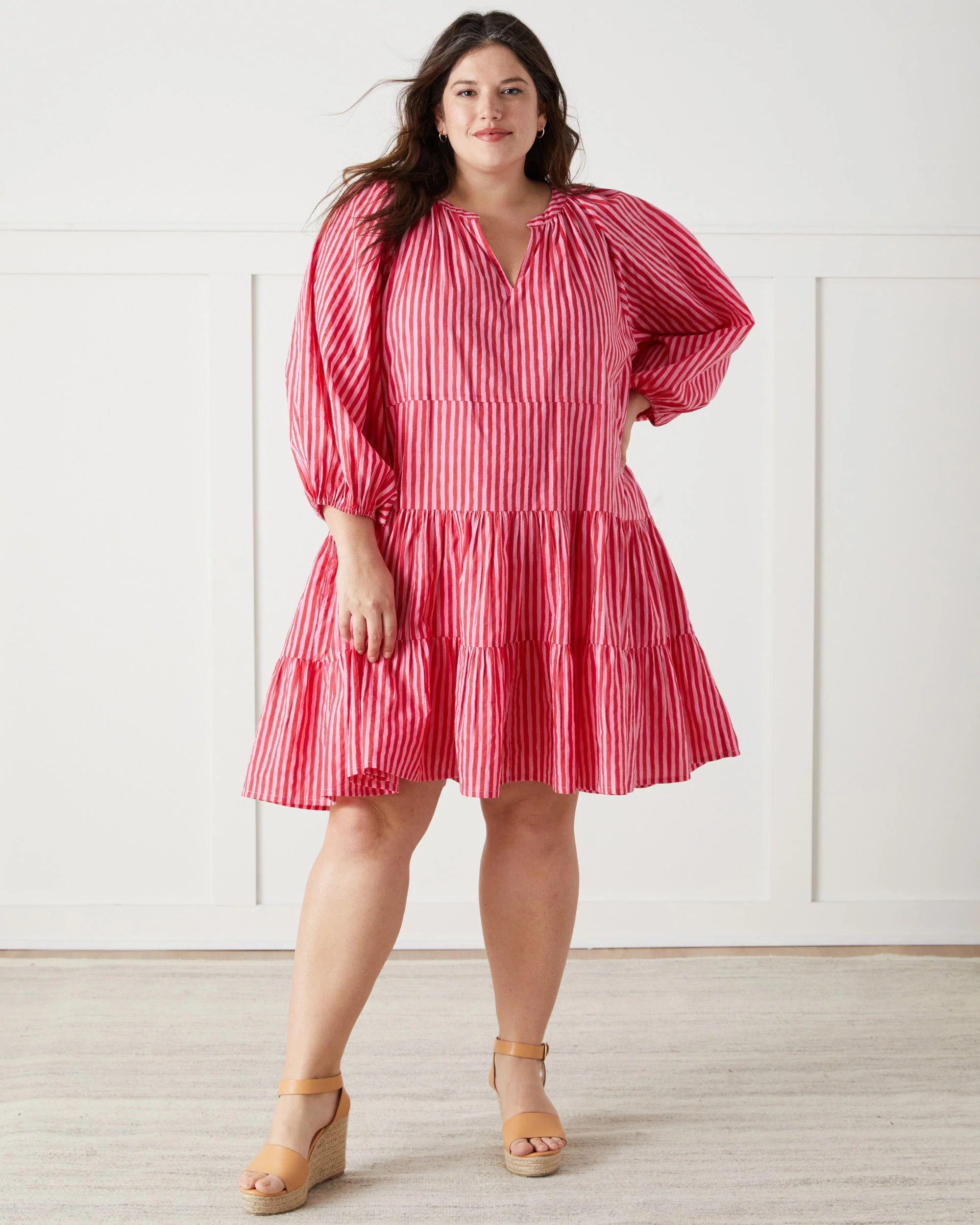 Seaside Stripes - Dockside Date Dress | Peach Cobbler - Image 7