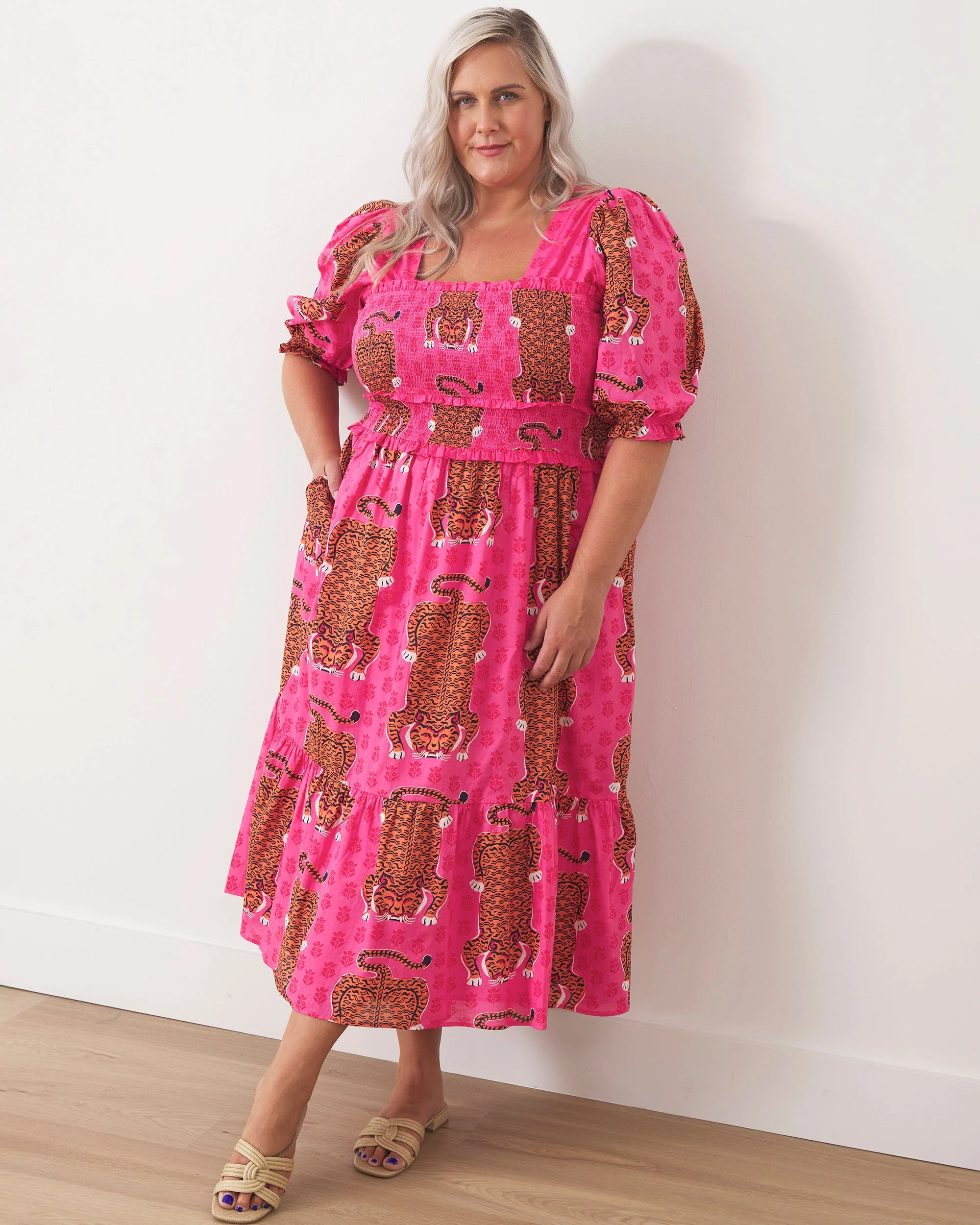 Siberian Stripes - Day Drifter Dress | Neon Rose - Image 3