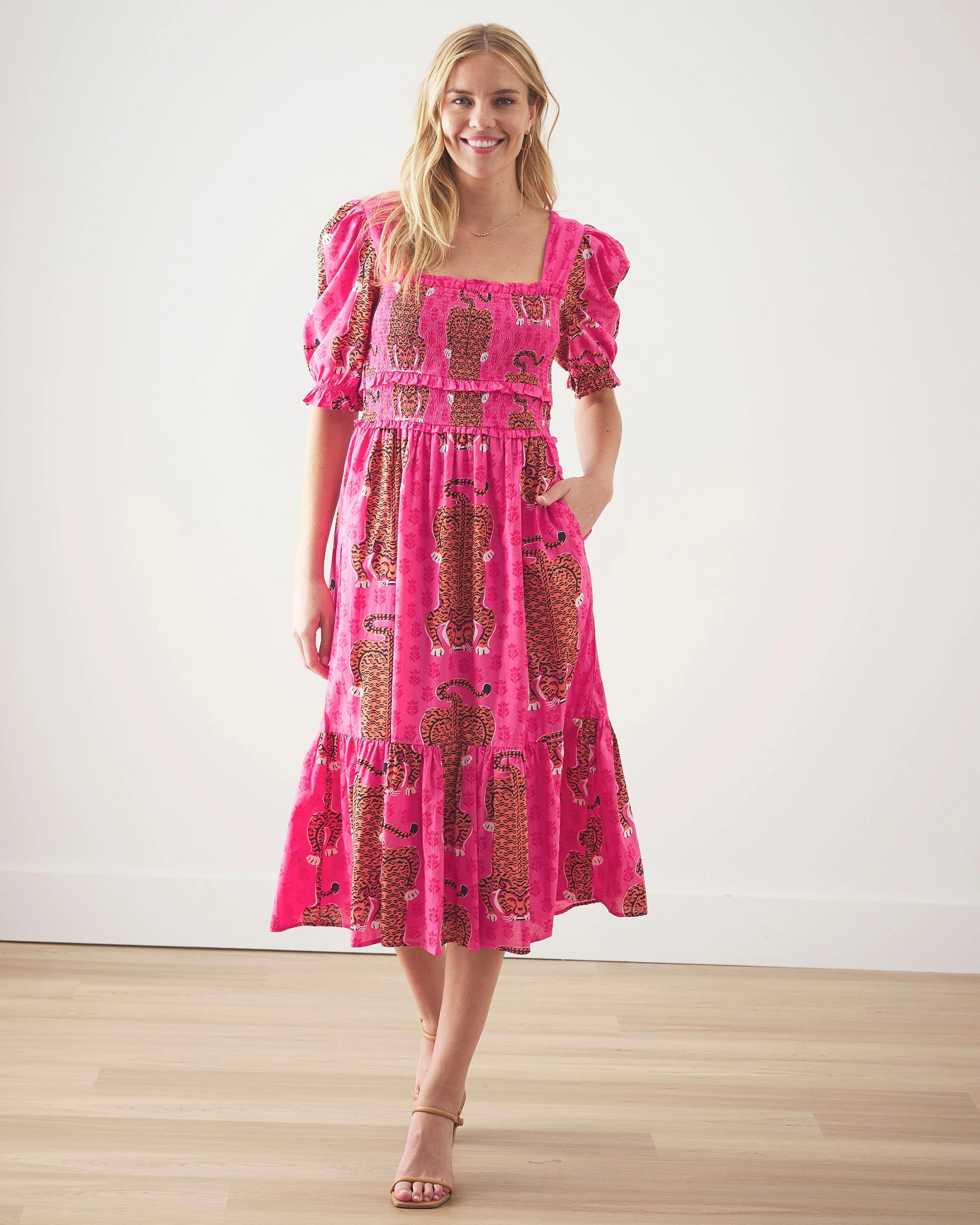 Siberian Stripes - Day Drifter Dress | Neon Rose - Image 6