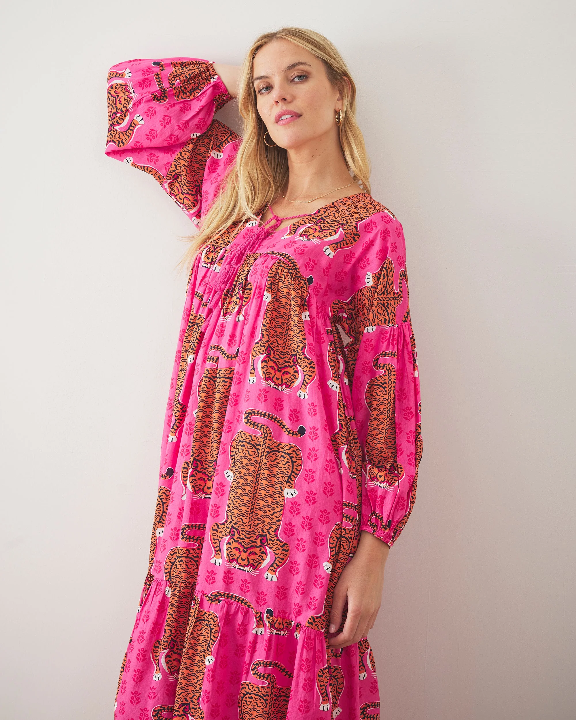 Siberian Stripes - Day Tripper Dress | Neon Rose - Image 3