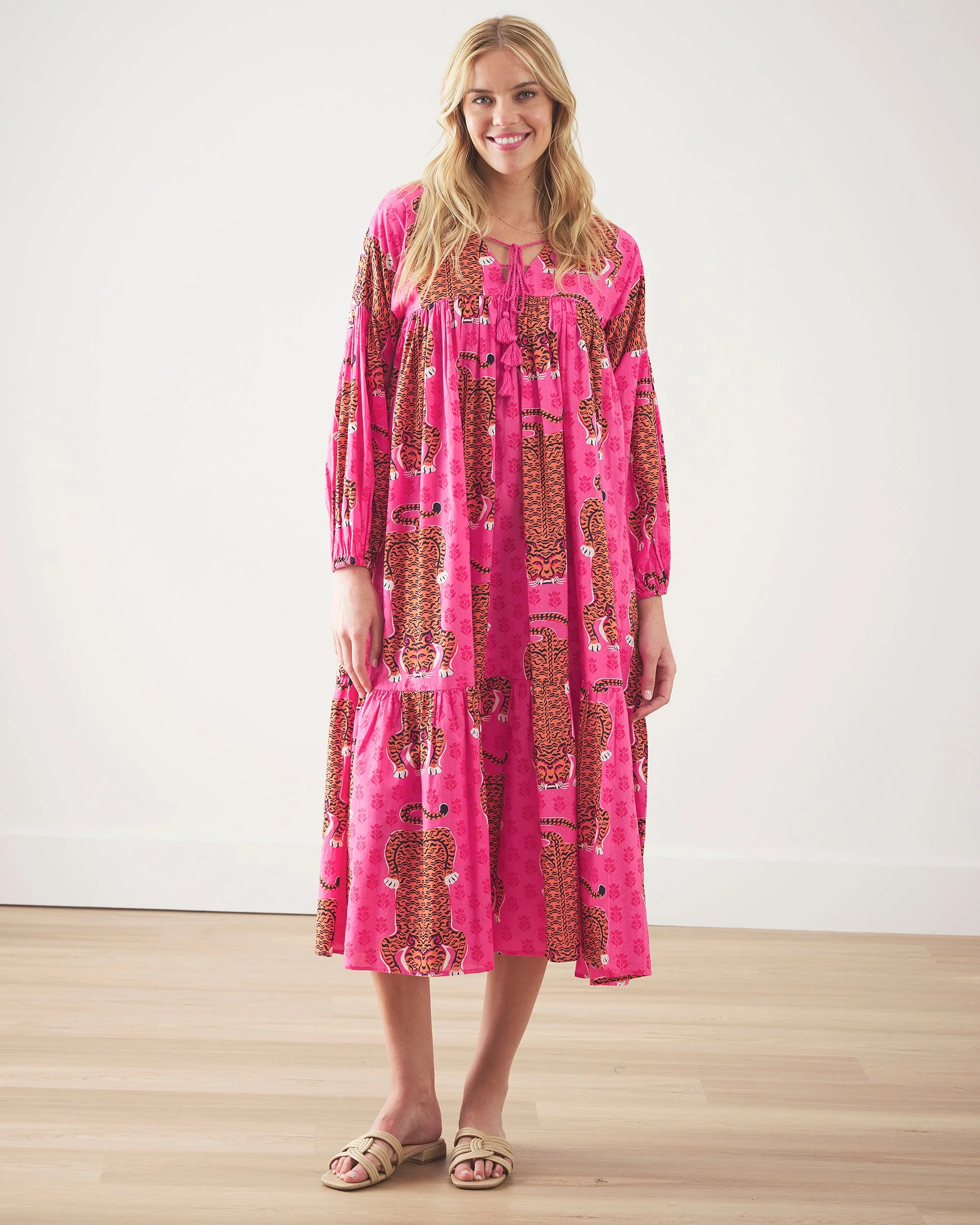 Siberian Stripes - Day Tripper Dress | Neon Rose - Image 4
