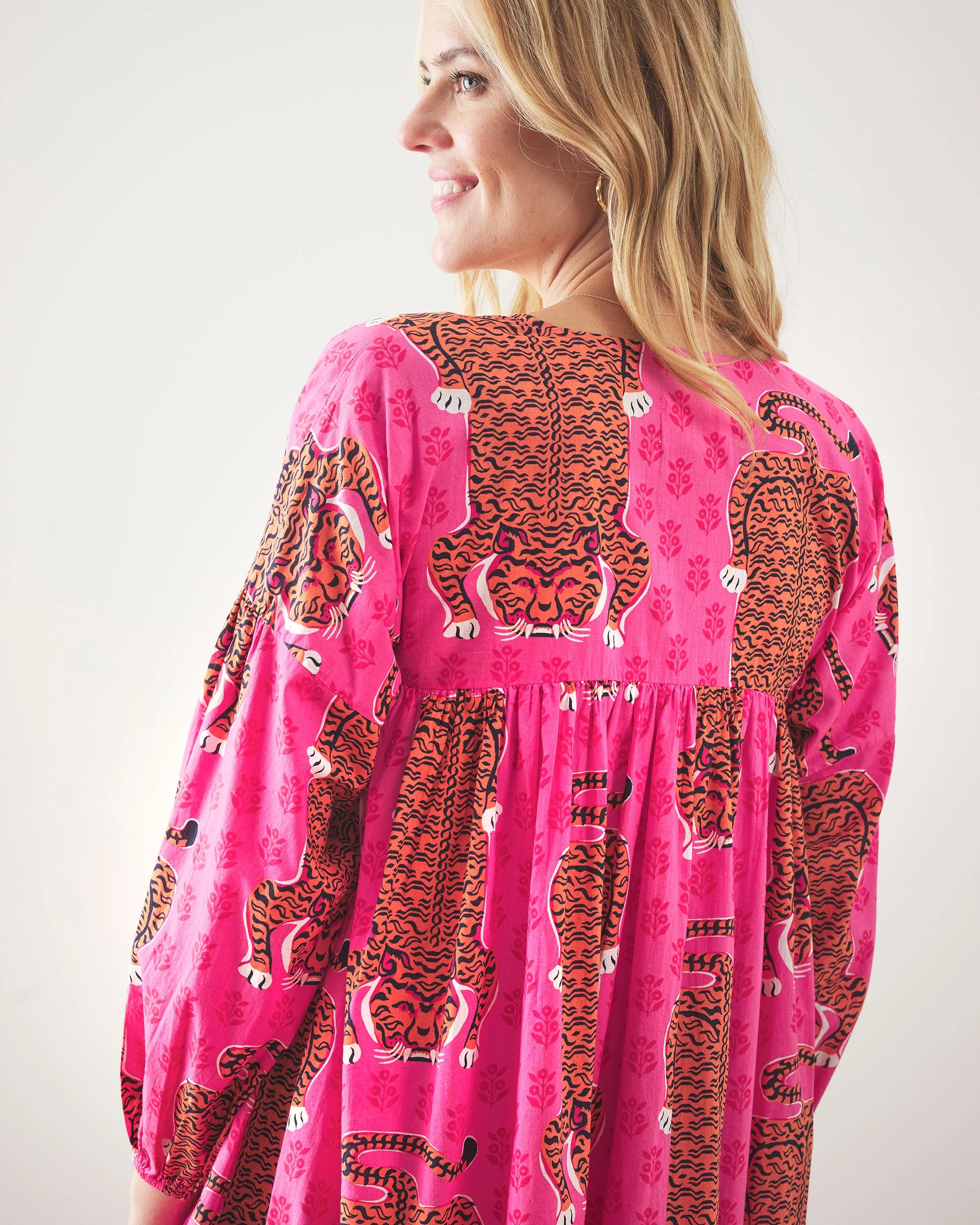 Siberian Stripes - Day Tripper Dress | Neon Rose - Image 5
