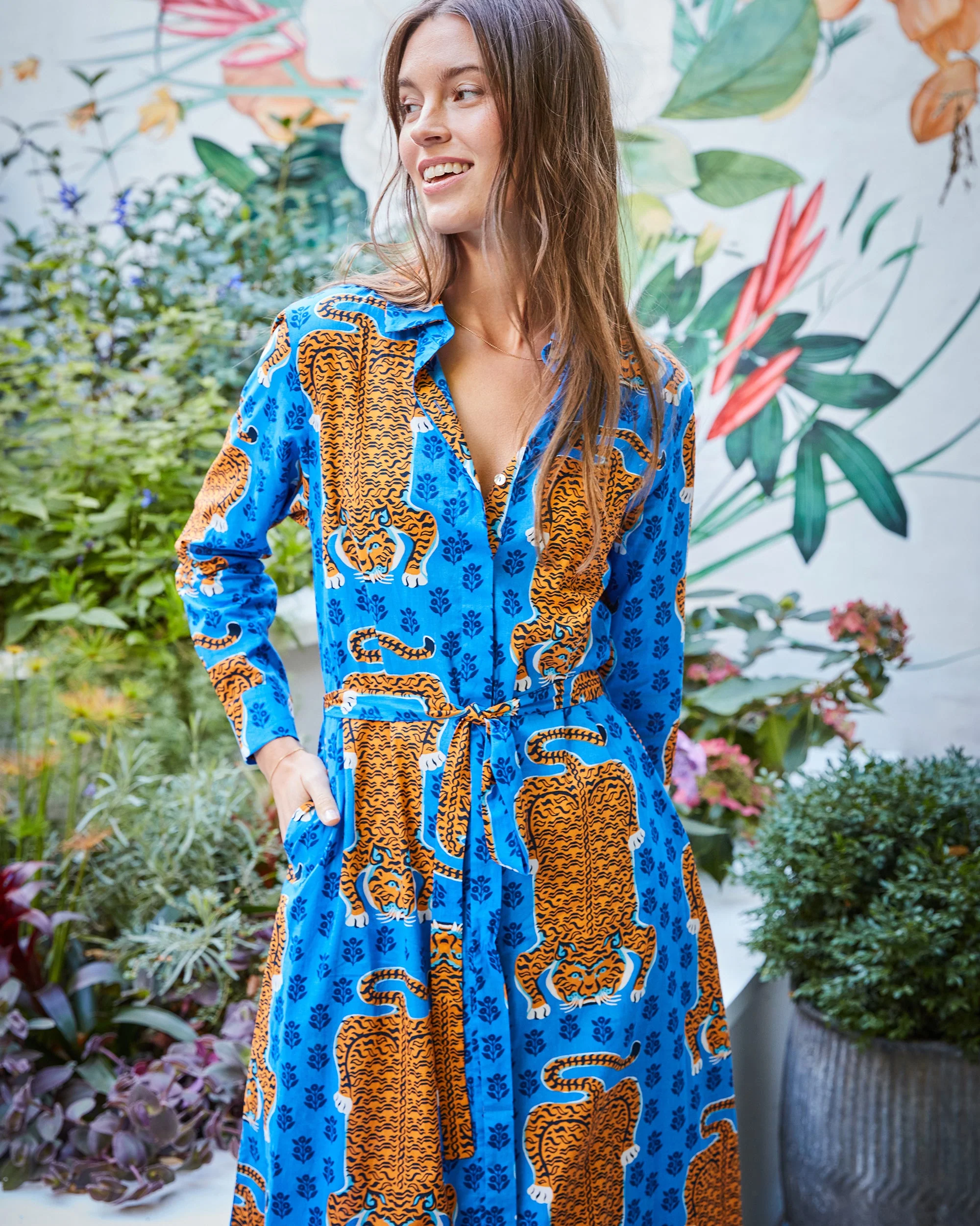 Siberian Stripes - Monaco Dress | Cobalt Blue