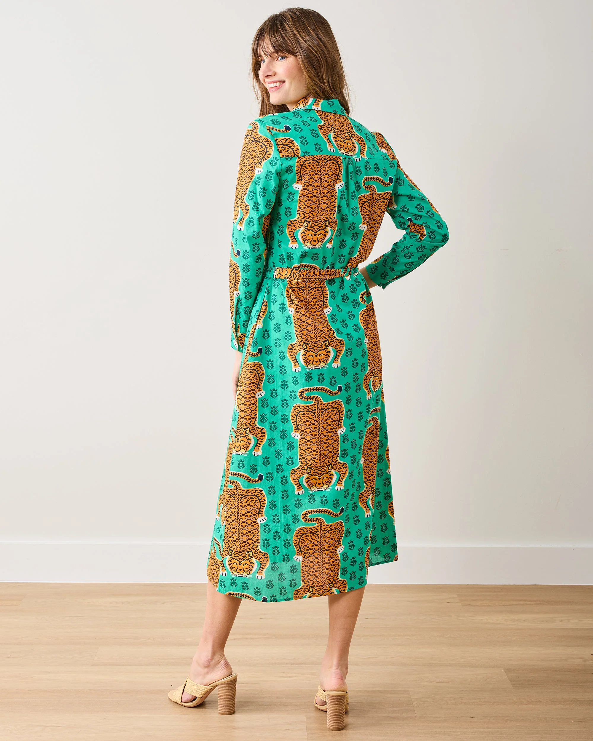 Siberian Stripes - Monaco Dress | Lucky Green - Image 3