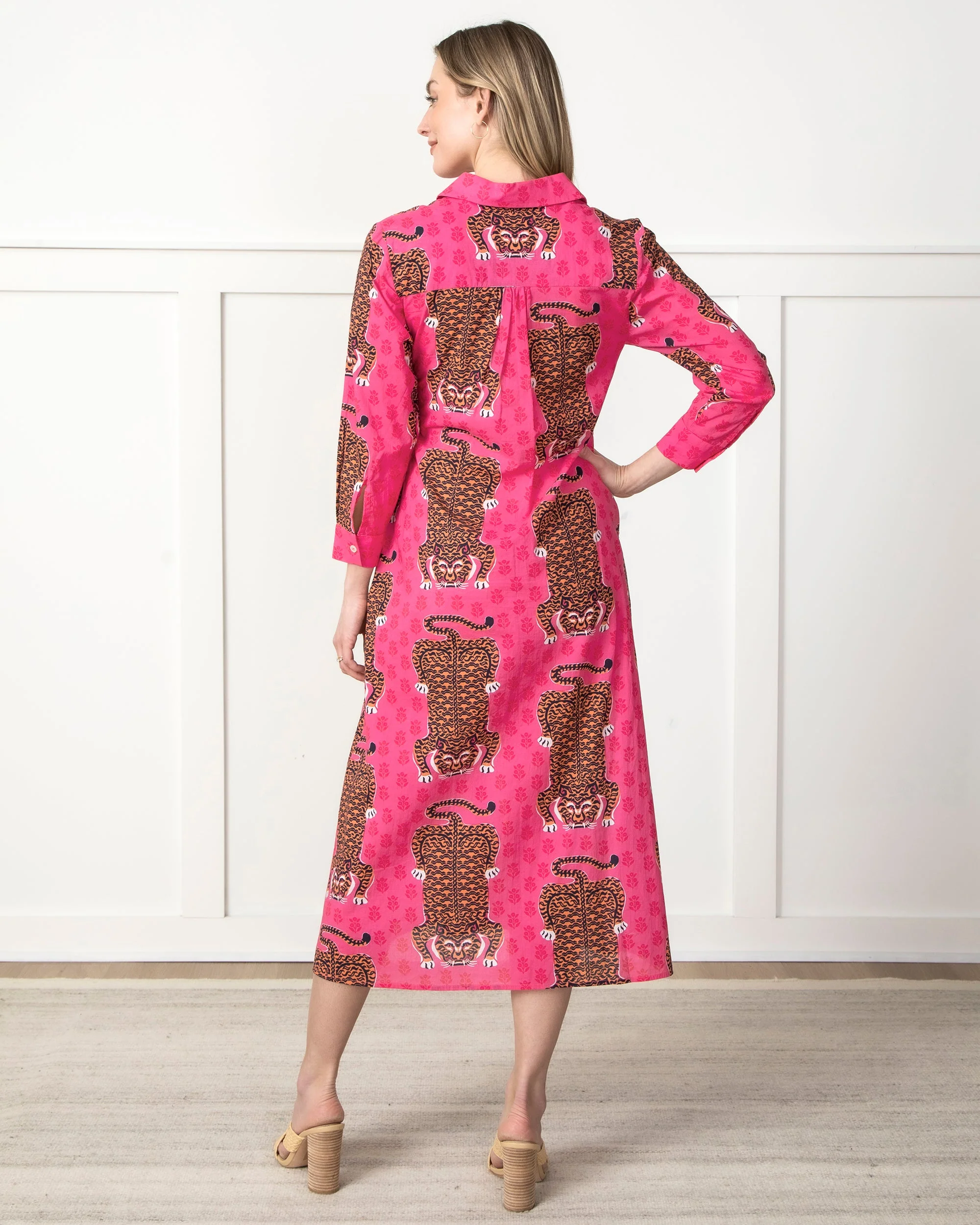 Siberian Stripes - Monaco Dress | Neon Rose - Image 6
