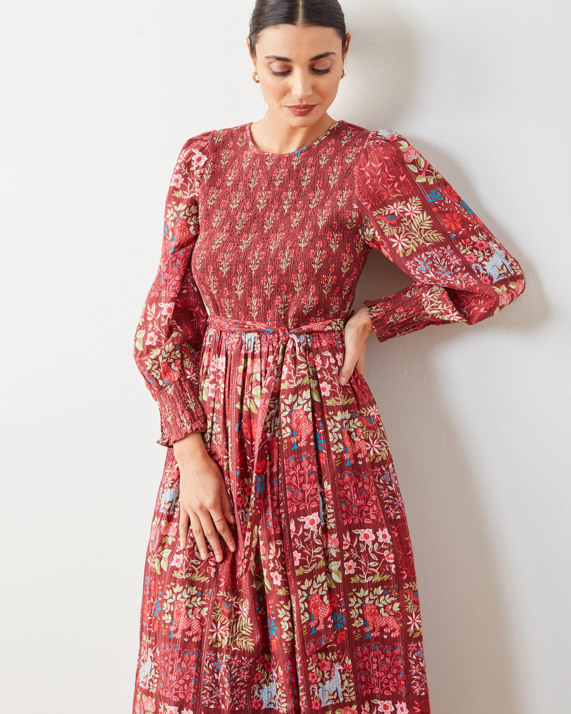 Stained Glass Storybook - Making Introductions Dress | Wine - Image 2