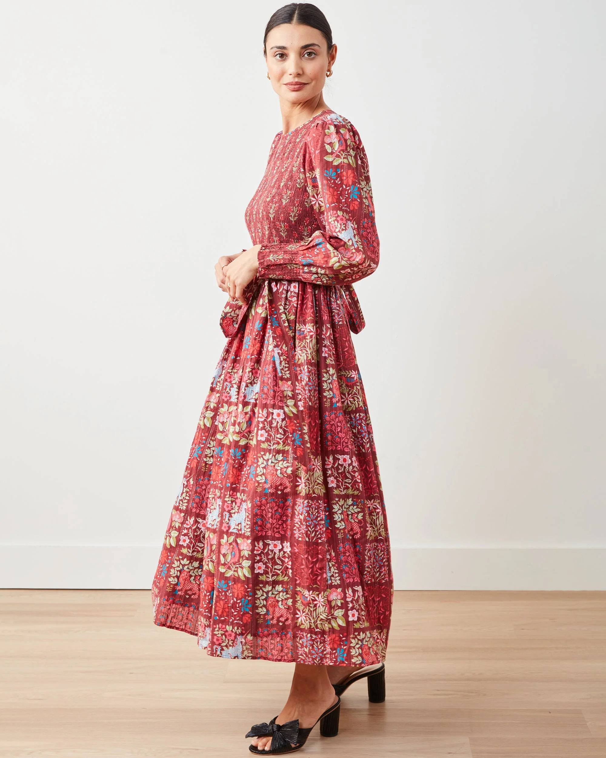 Stained Glass Storybook - Making Introductions Dress | Wine - Image 3