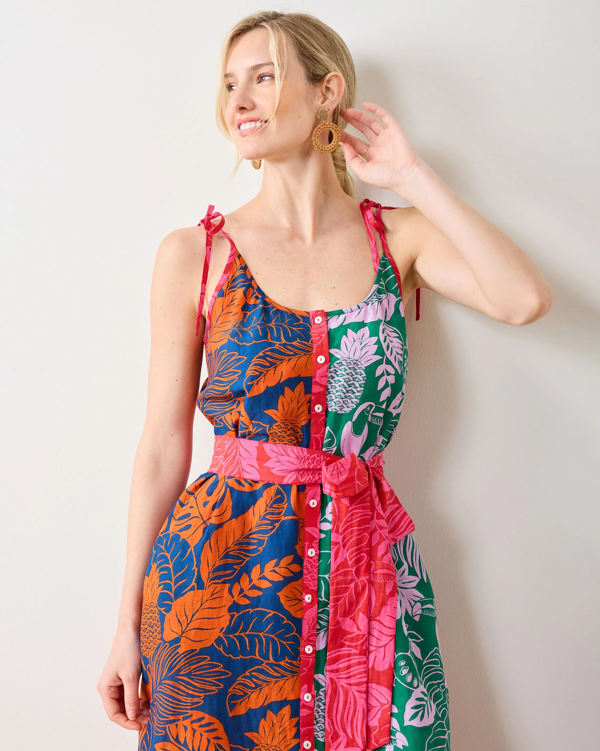 Toucan Treetop - Alma Dress | Multi Palms