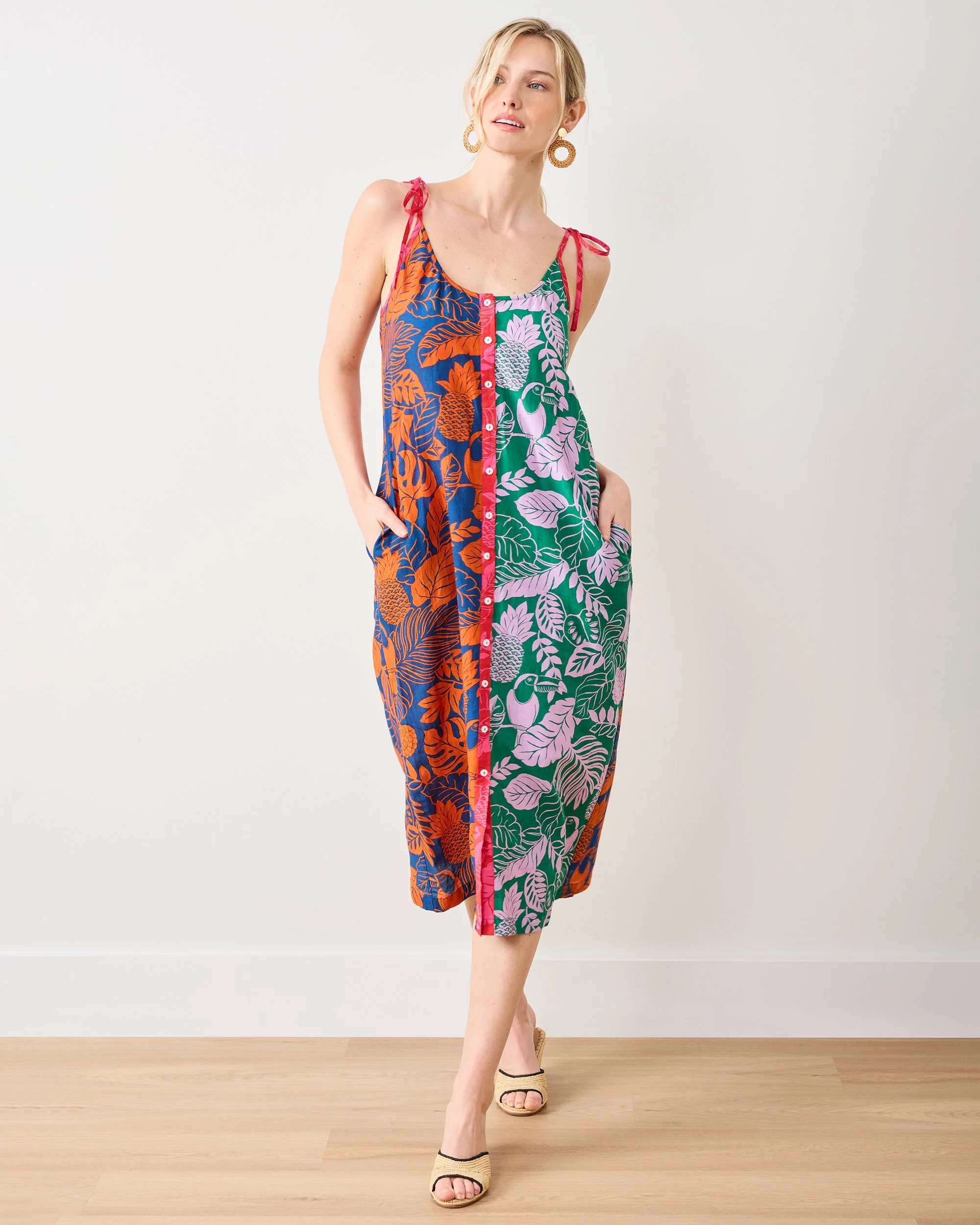 Toucan Treetop - Alma Dress | Multi Palms - Image 2