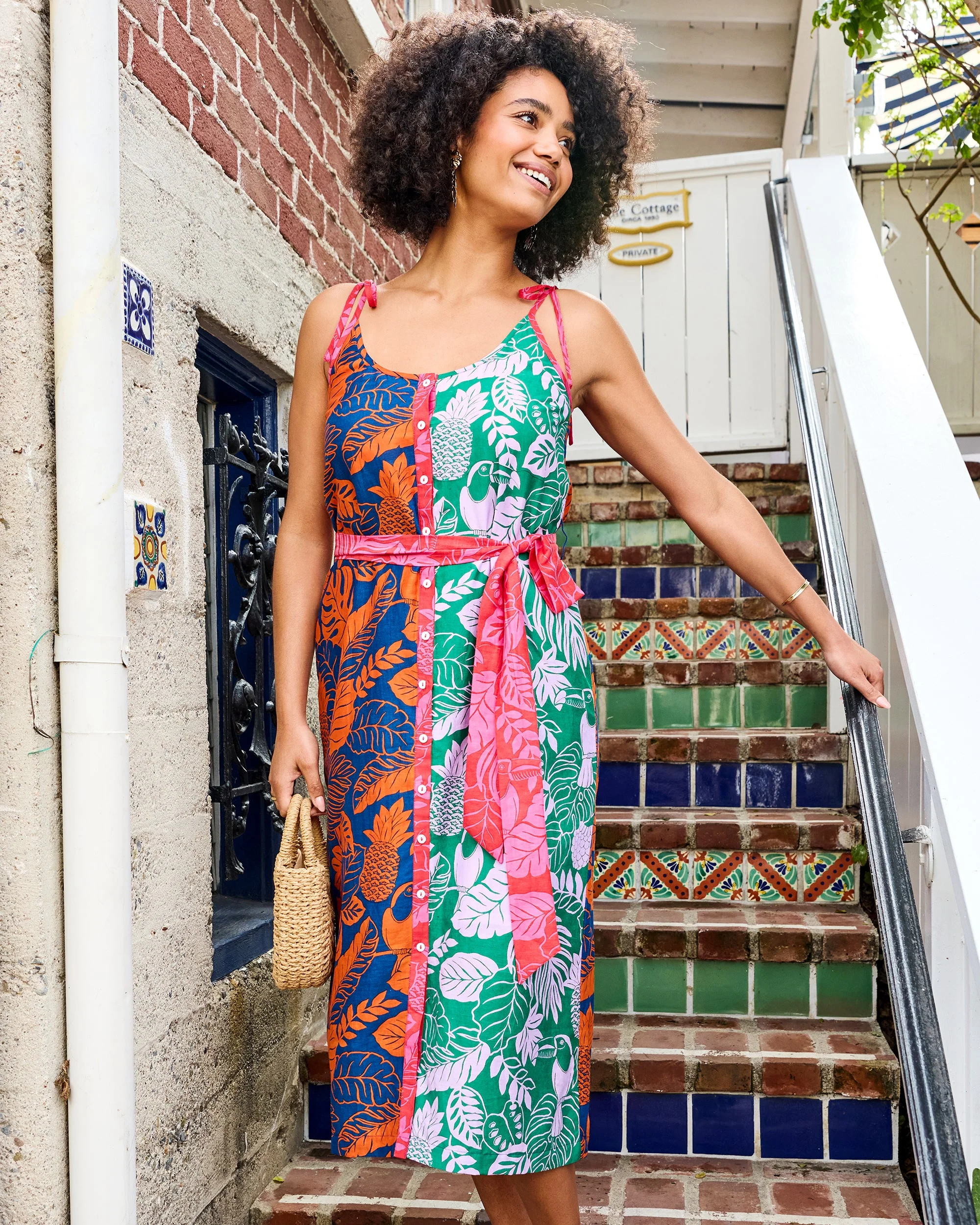 Toucan Treetop - Alma Dress | Multi Palms - Image 3