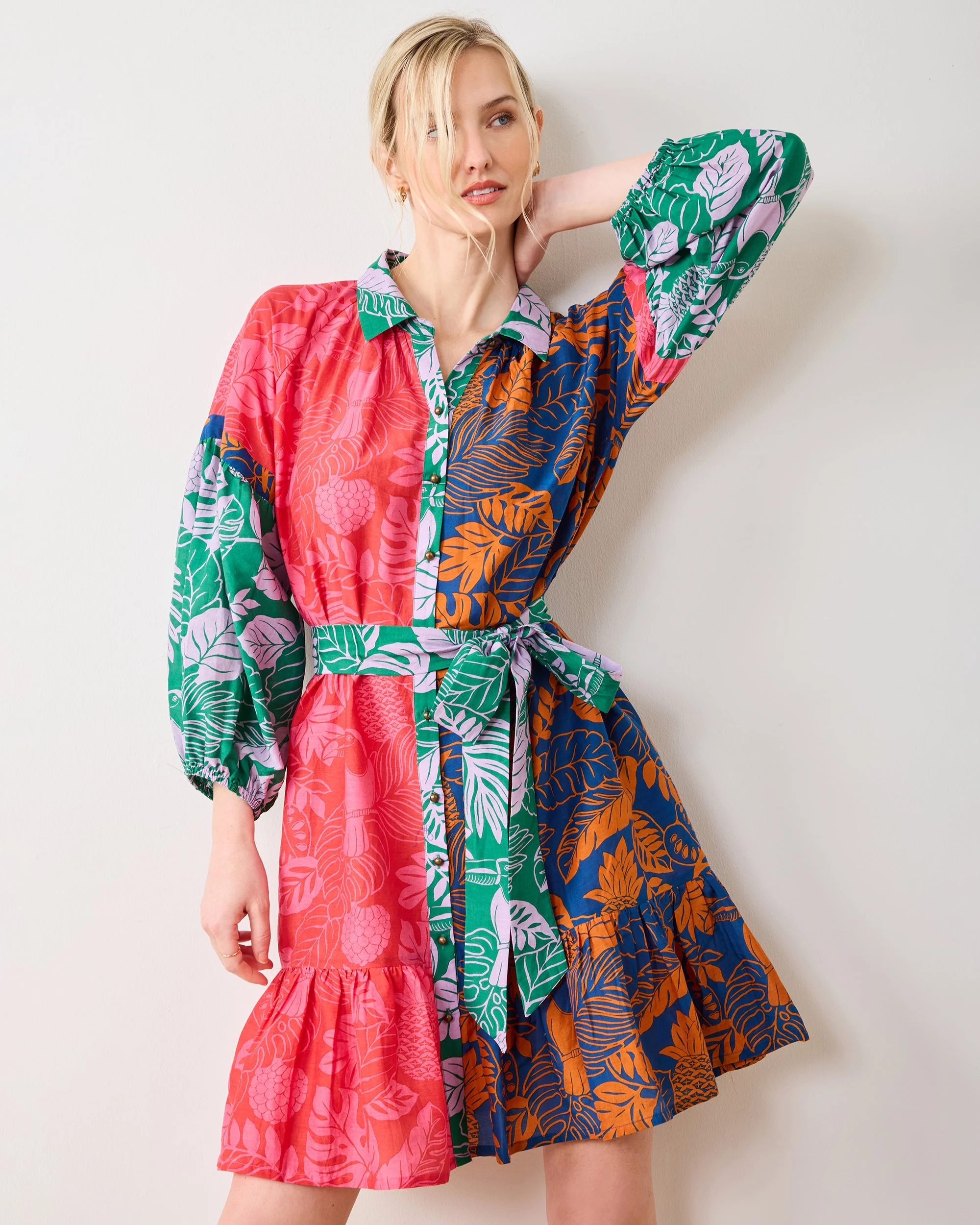 Toucan Treetop - Claudia Dress | Multi Palms
